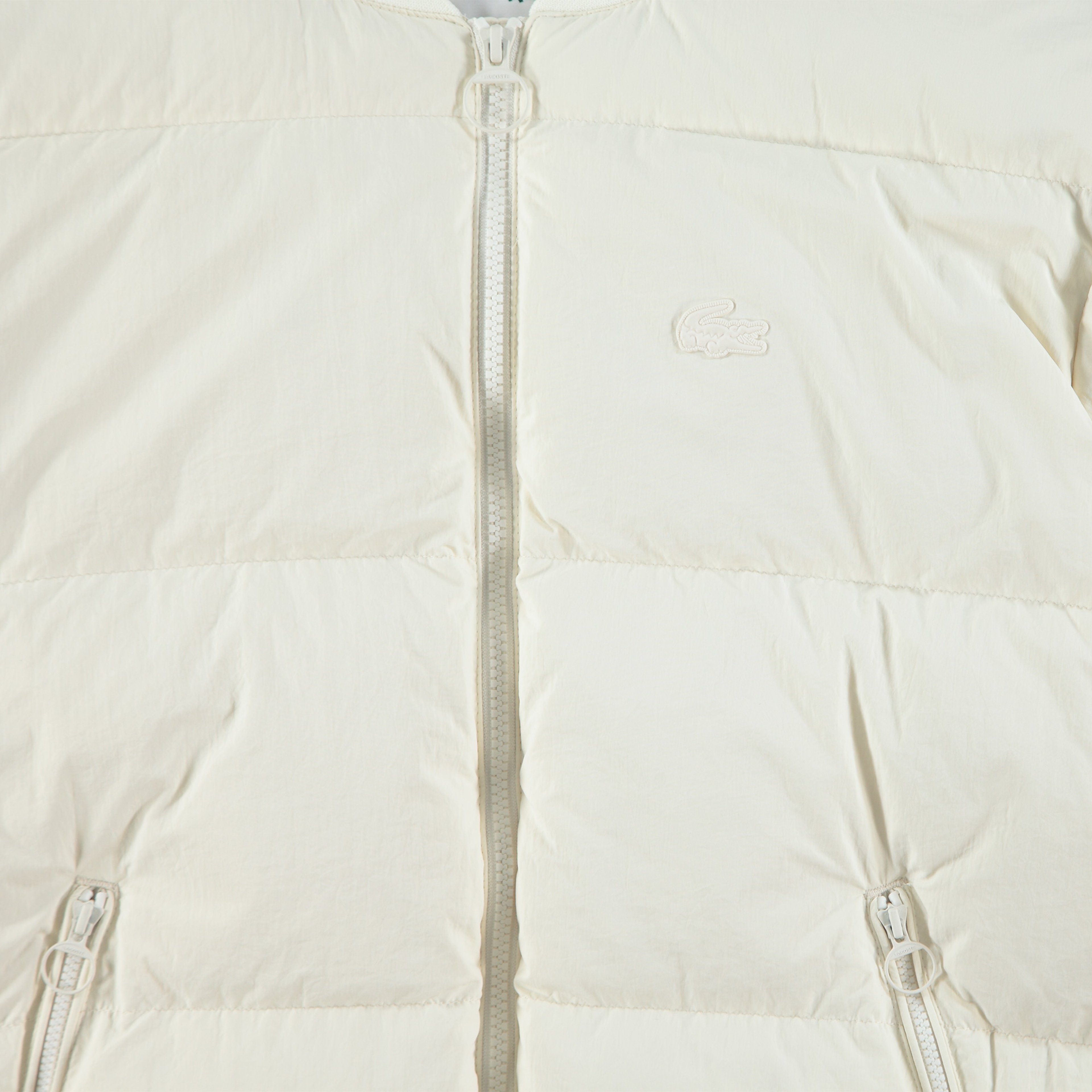 Kadın Relaxed Fit Dik Yaka Krem Mont