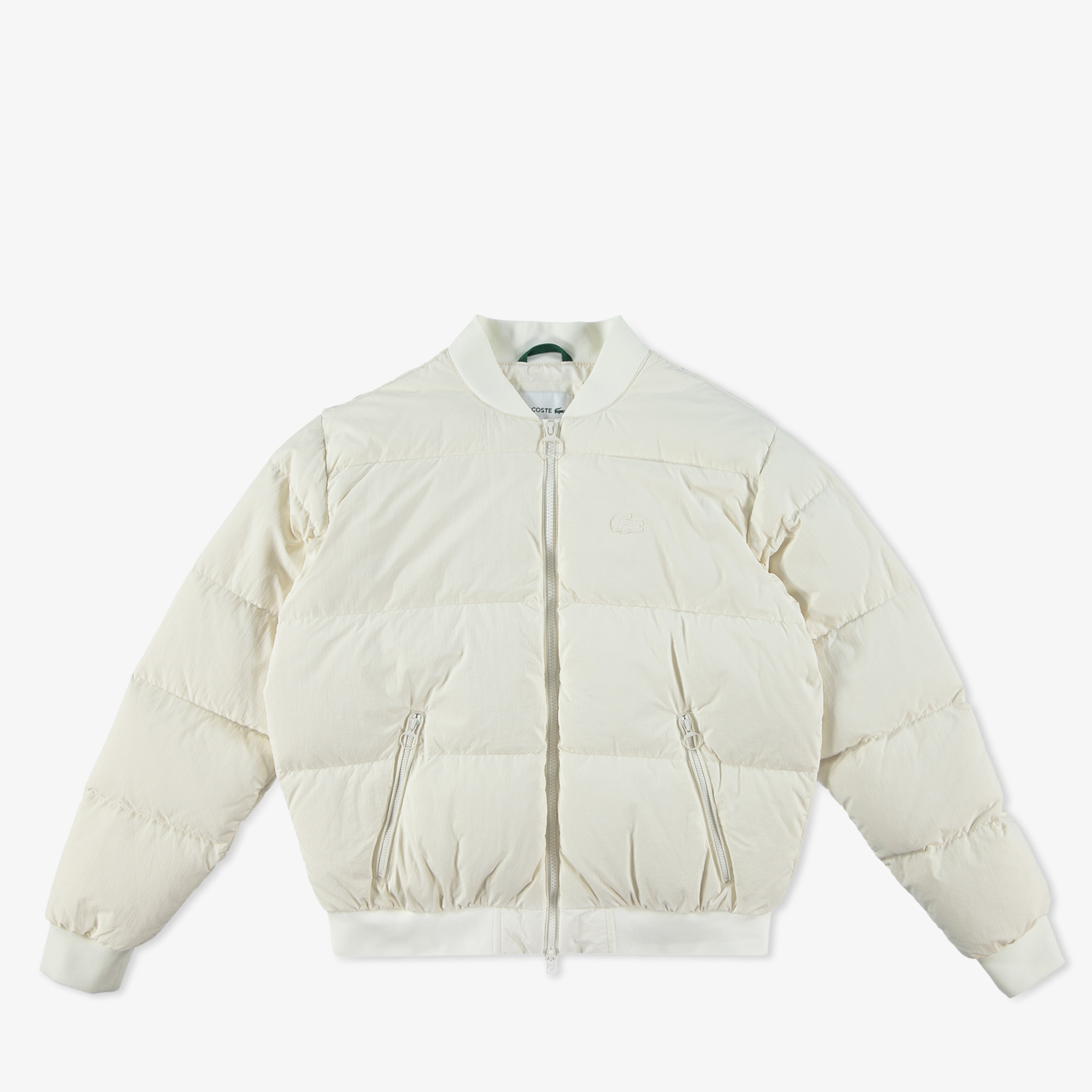 Kadın Relaxed Fit Dik Yaka Krem Mont