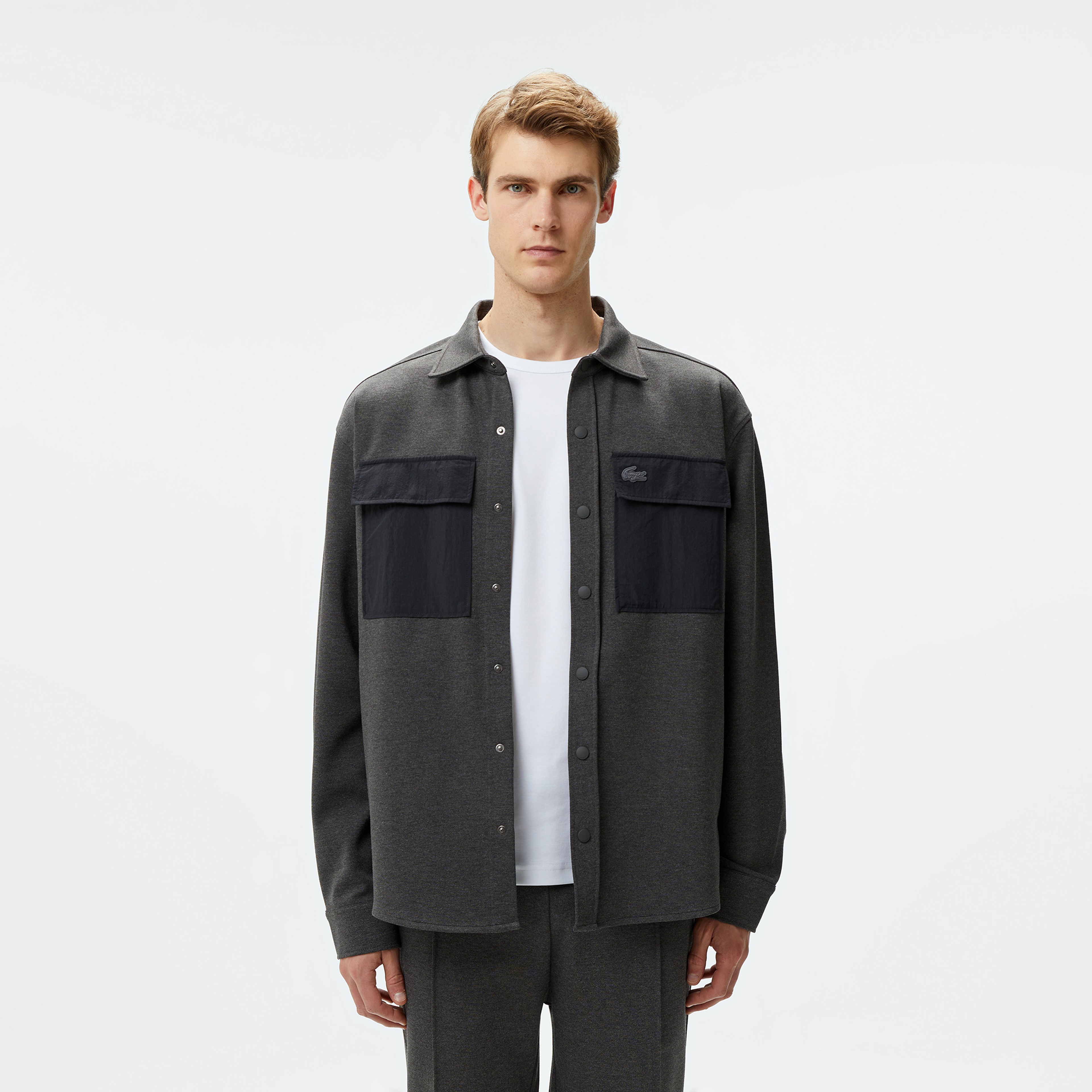 Erkek Relaxed Fit Koyu Gri Gömlek