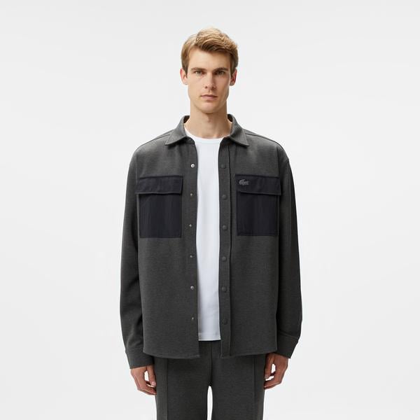 Erkek Relaxed Fit Koyu Gri Gömlek