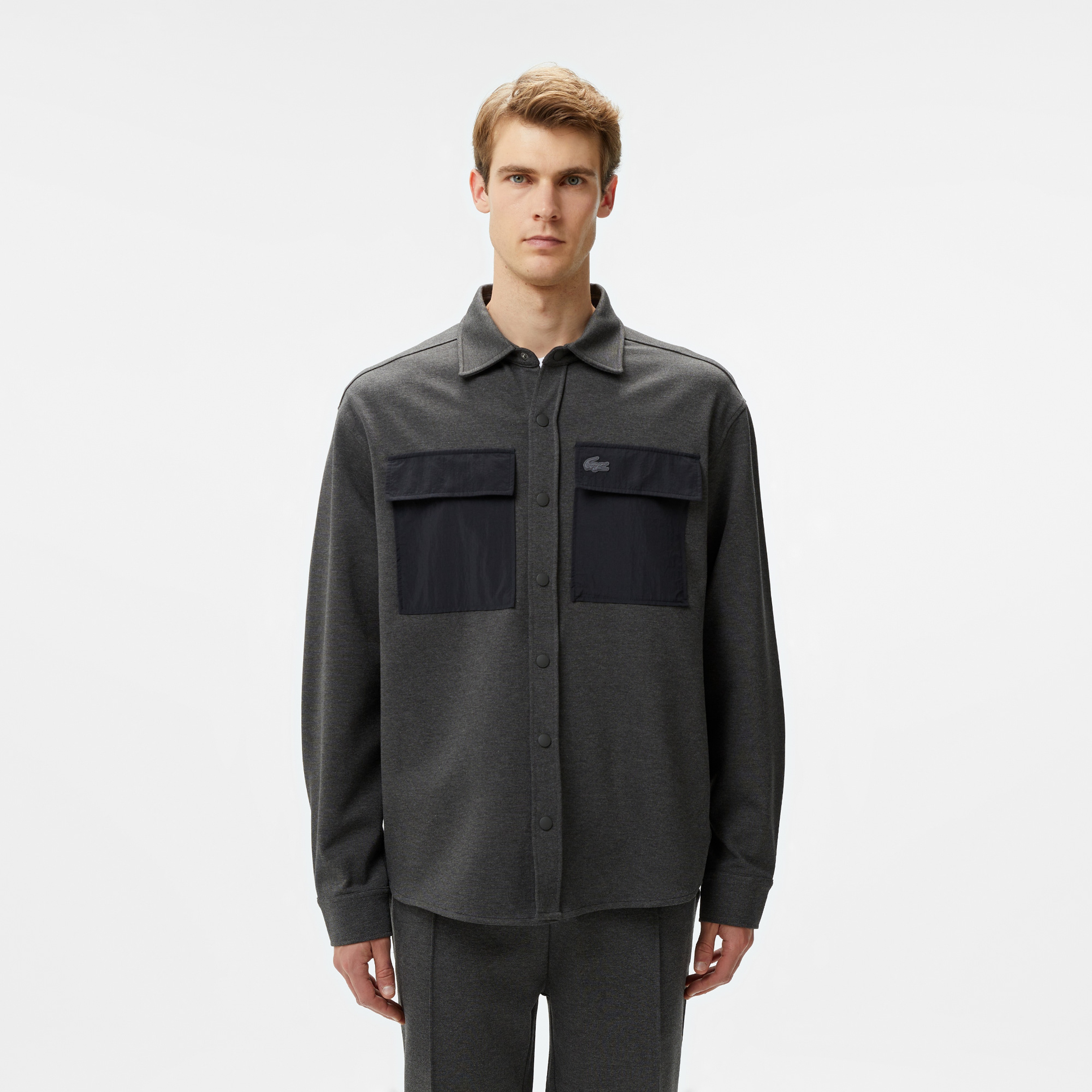 Erkek Relaxed Fit Koyu Gri Gömlek