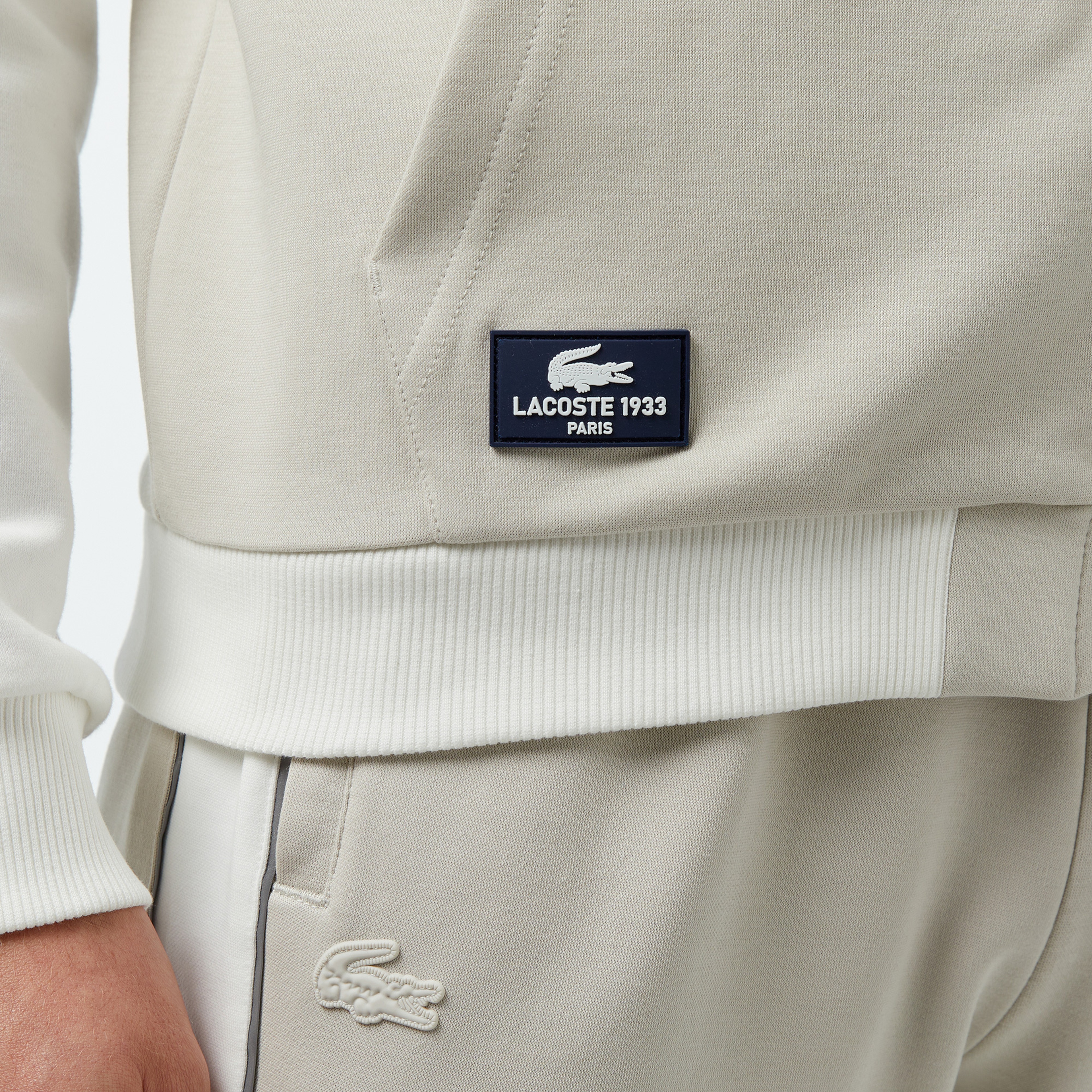 Erkek Slim Fit Kapüşonlu Gri Sweatshirt