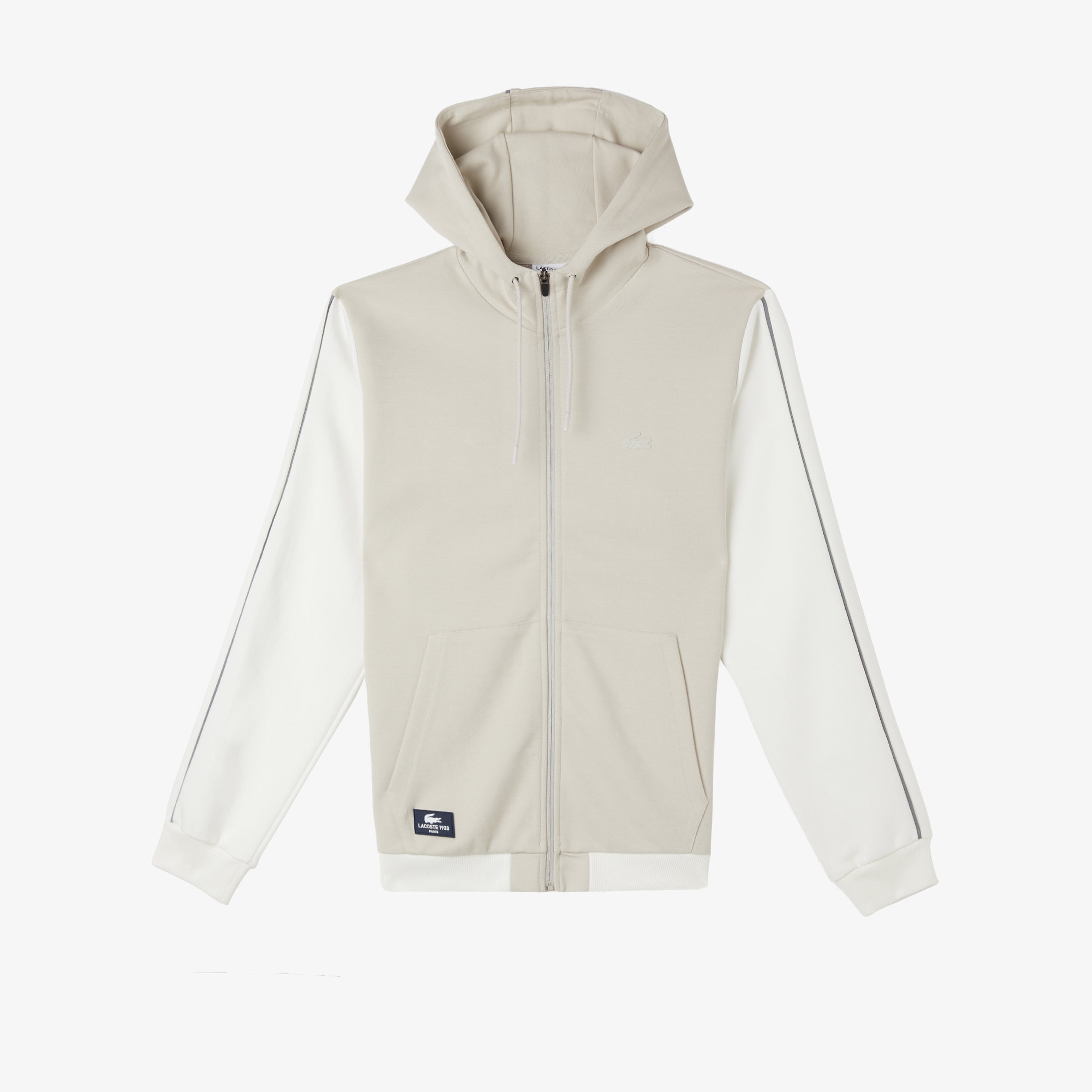 Erkek Slim Fit Kapüşonlu Gri Sweatshirt