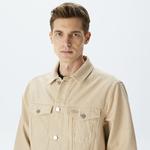 Erkek Gömlek Yaka Bej Ceket