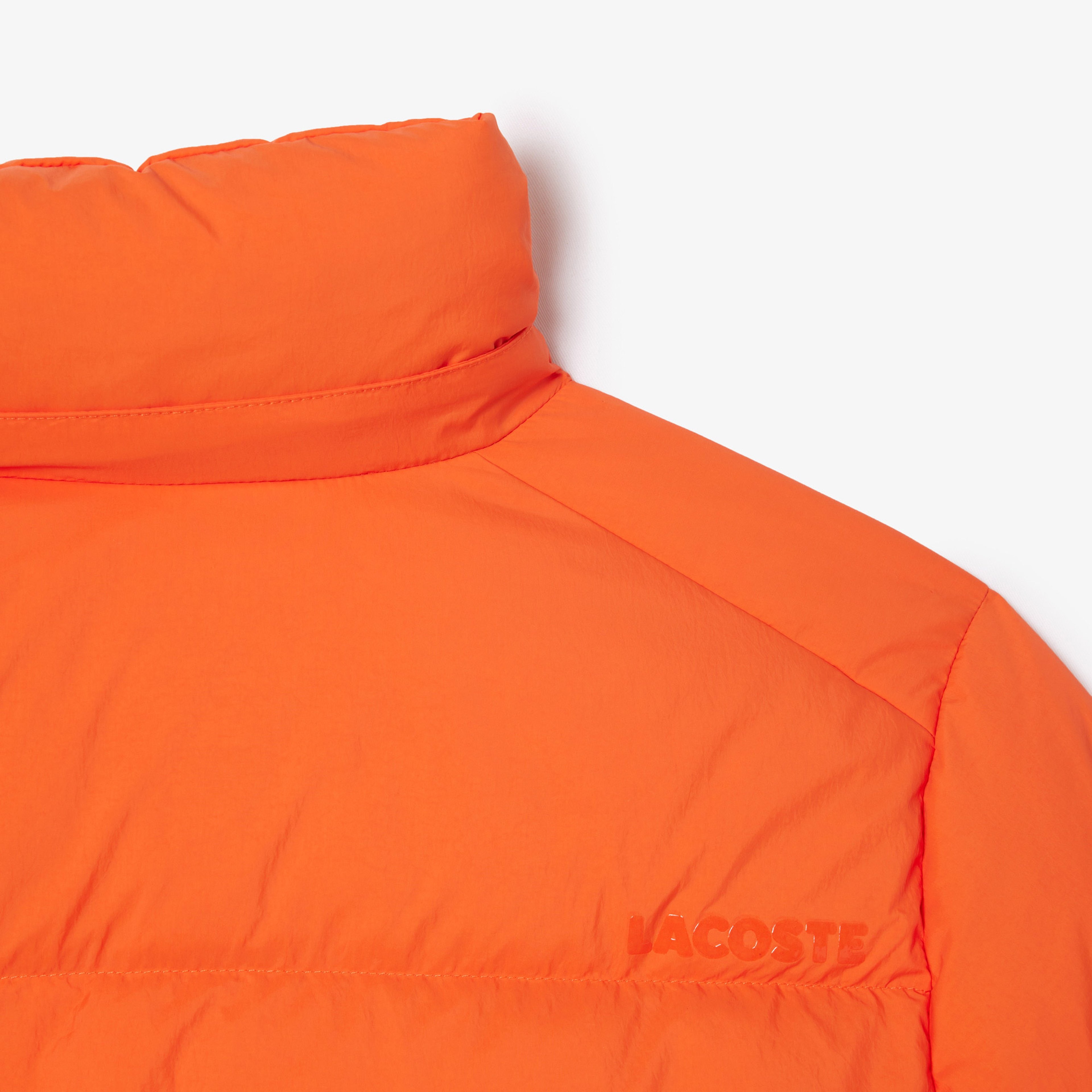 Kadın Relaxed Fit Kapüşonlu Turuncu Şişme Mont