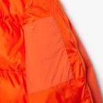 Kadın Relaxed Fit Kapüşonlu Turuncu Şişme Mont