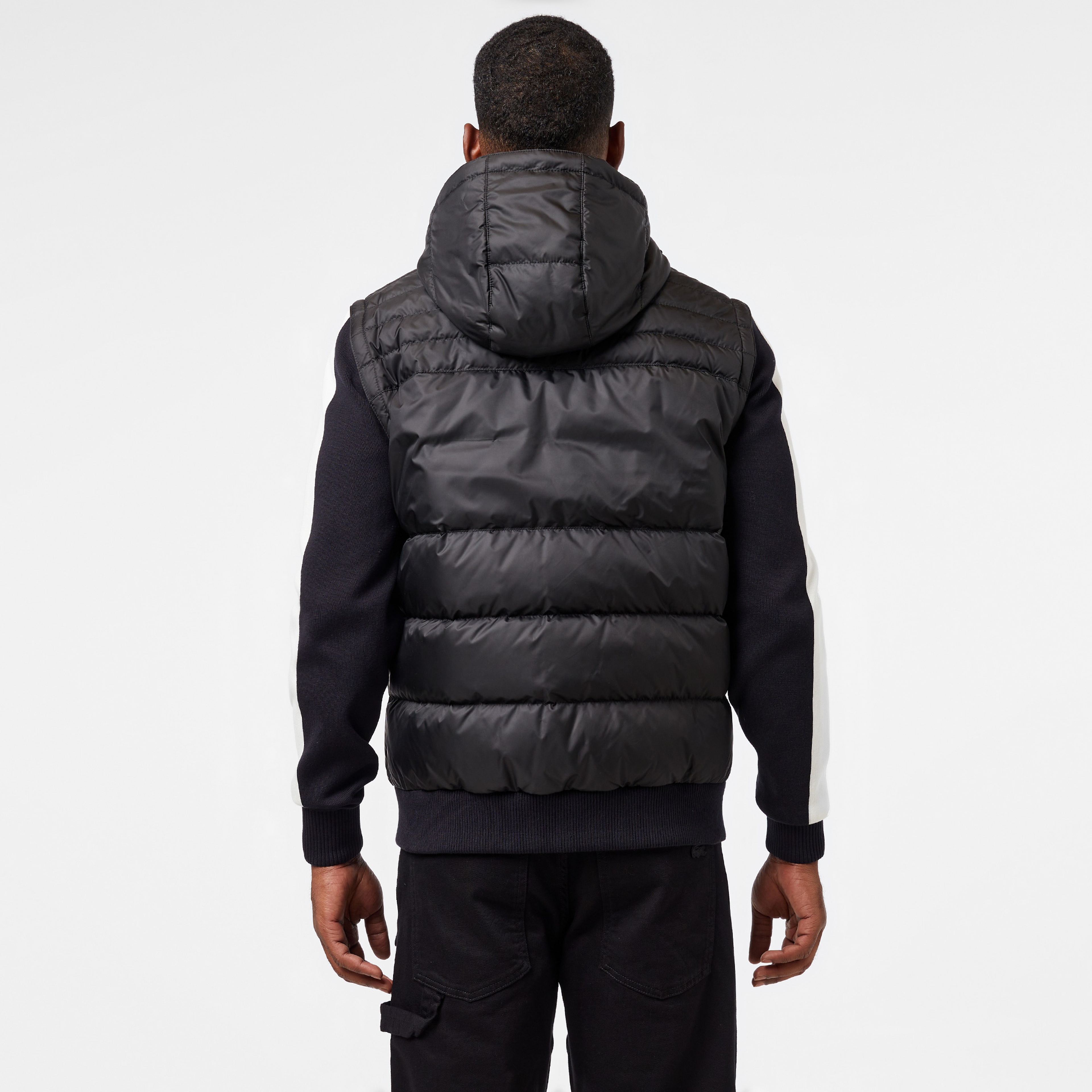 Erkek Kapüşonlu Siyah Mont