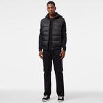 Erkek Kapüşonlu Siyah Mont