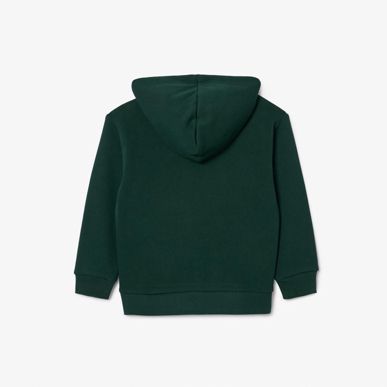 Çocuk Kapüşonlu Baskılı Yeşil Sweatshirt