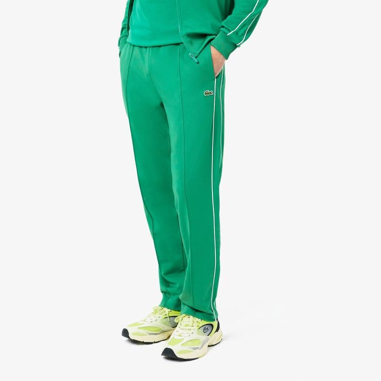 Erkek Regular Fit Çizgili Yeşil Eşofman Altı