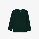 Lacoste Uzun Kollu Bisiklet Yaka Baskılı Çocuk Yeşil T-Shirt