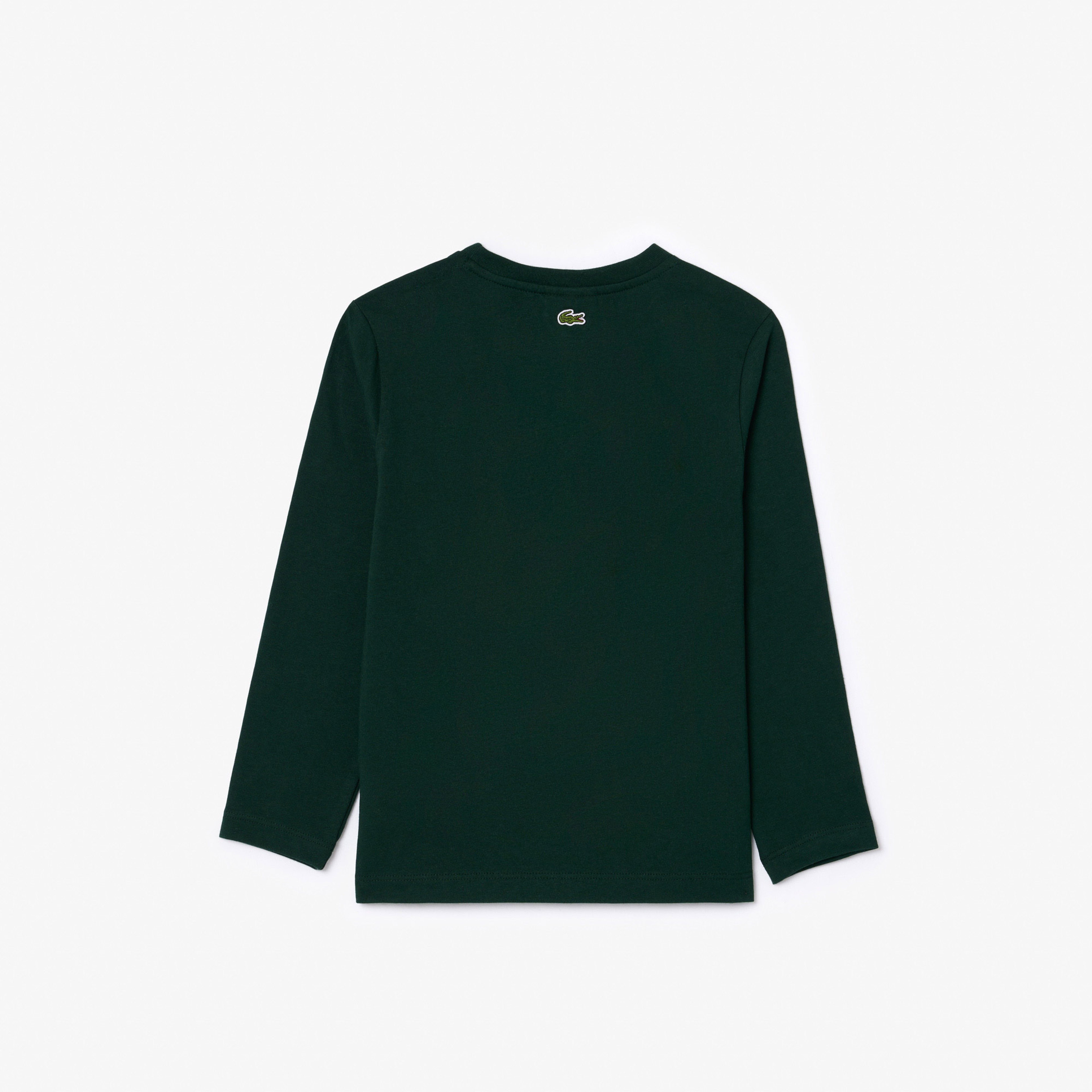 Lacoste Uzun Kollu Bisiklet Yaka Baskılı Çocuk Yeşil T-Shirt