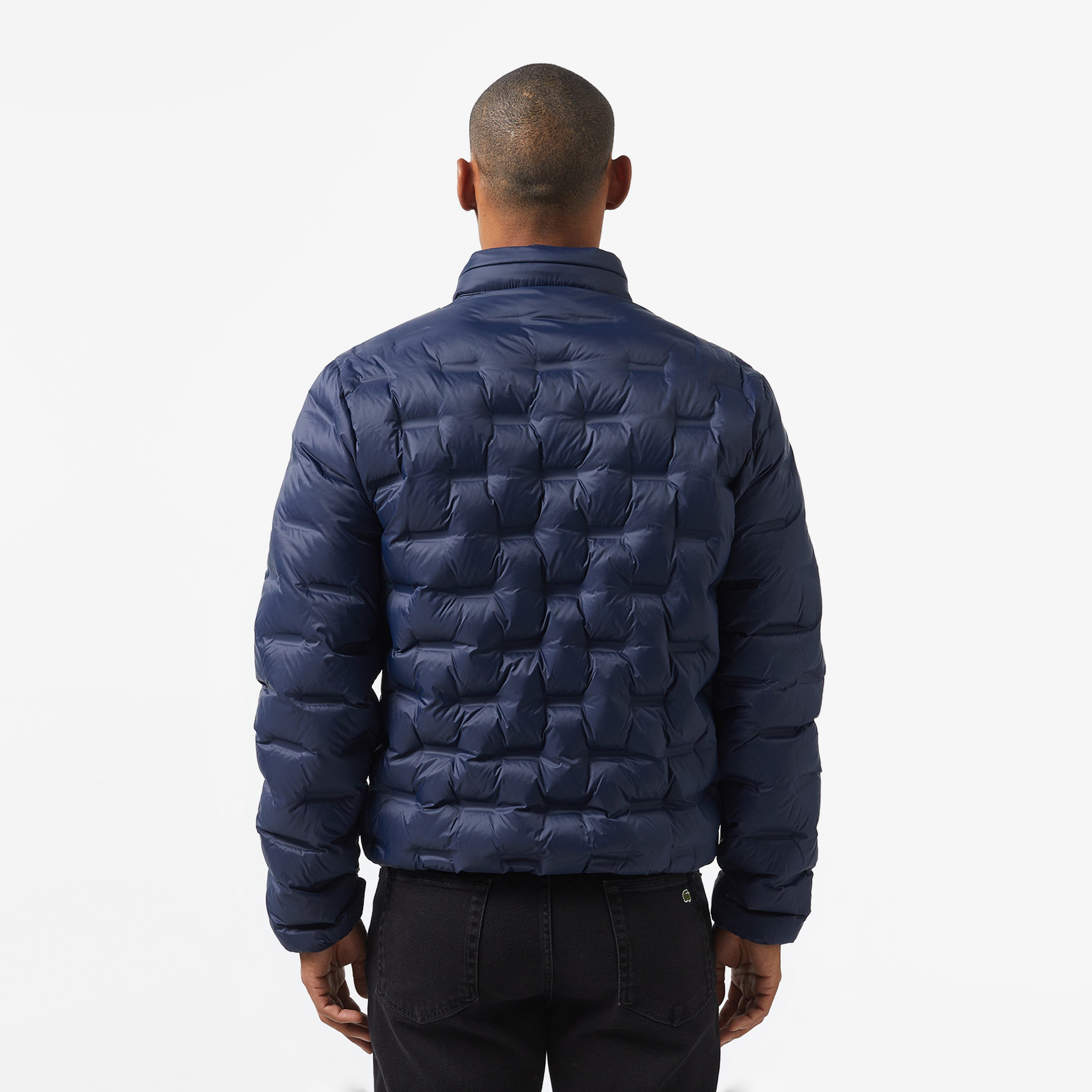 Erkek Regular Fit Kapüşonlu Kapitone Lacivert Mont