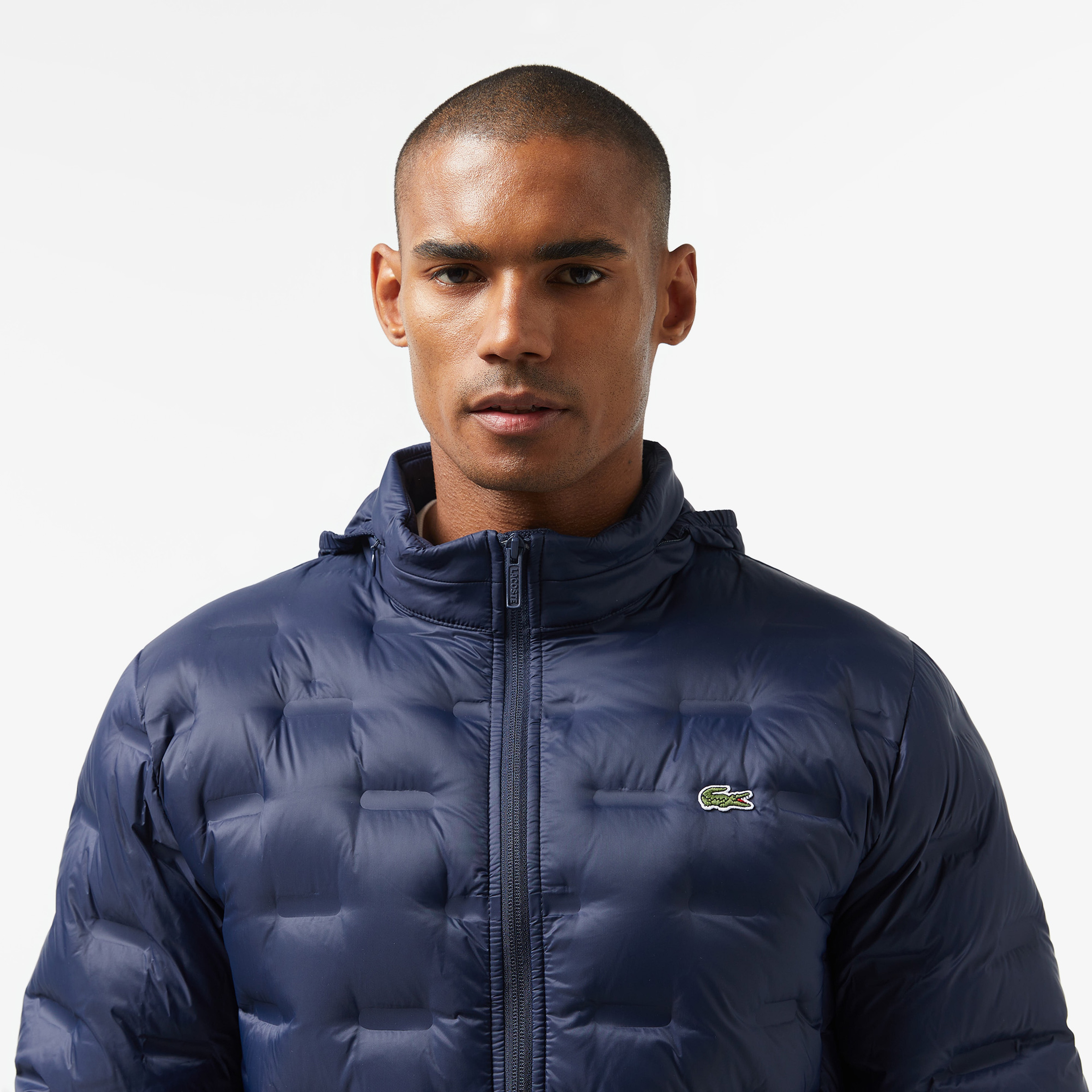 Erkek Regular Fit Kapüşonlu Kapitone Lacivert Mont