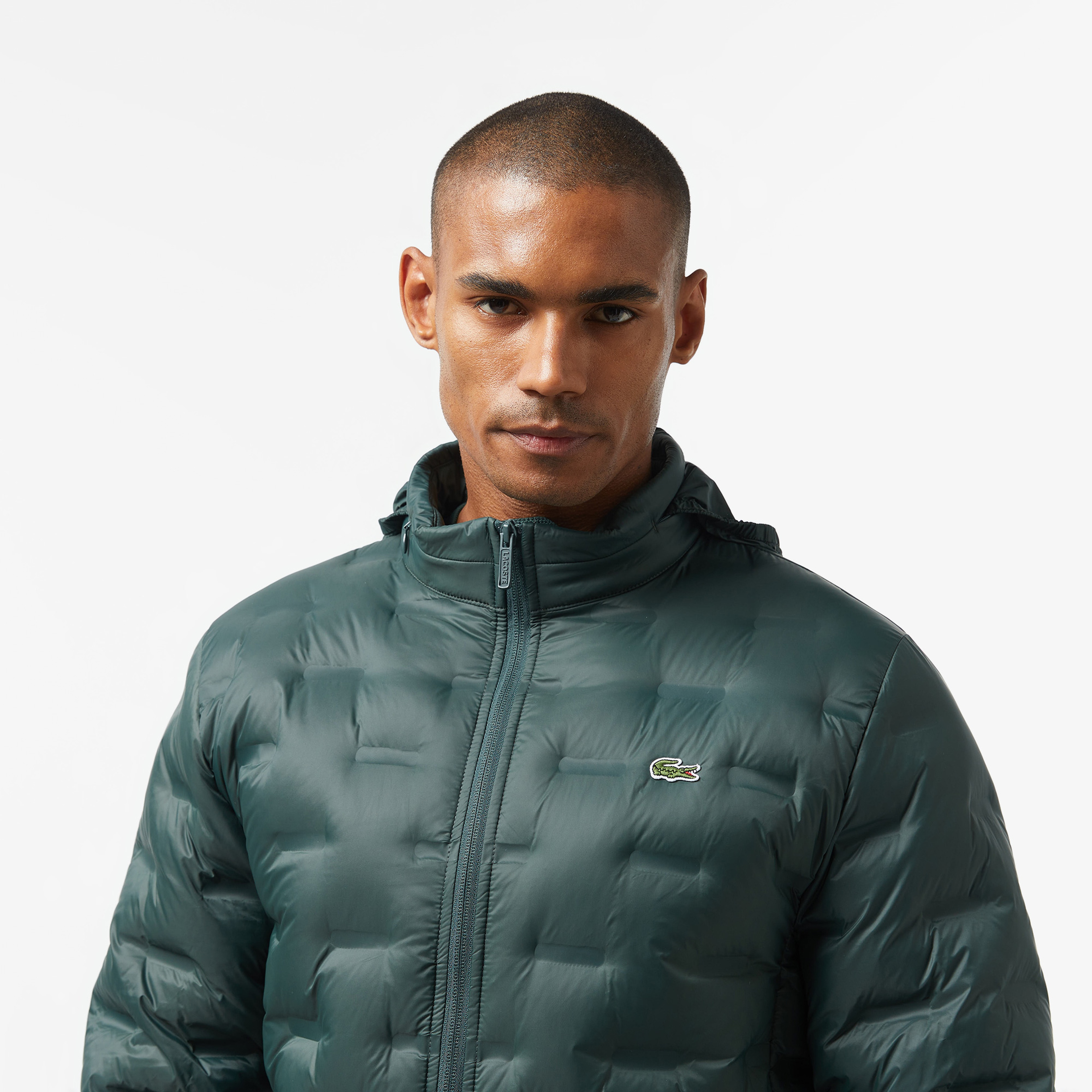 Erkek Regular Fit Kapüşonlu Kapitone Koyu Yeşil Mont56BH2502| Occasion