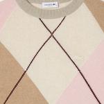 Kadın Regular Fit Bisiklet Yaka Renk Bloklu Bej Triko