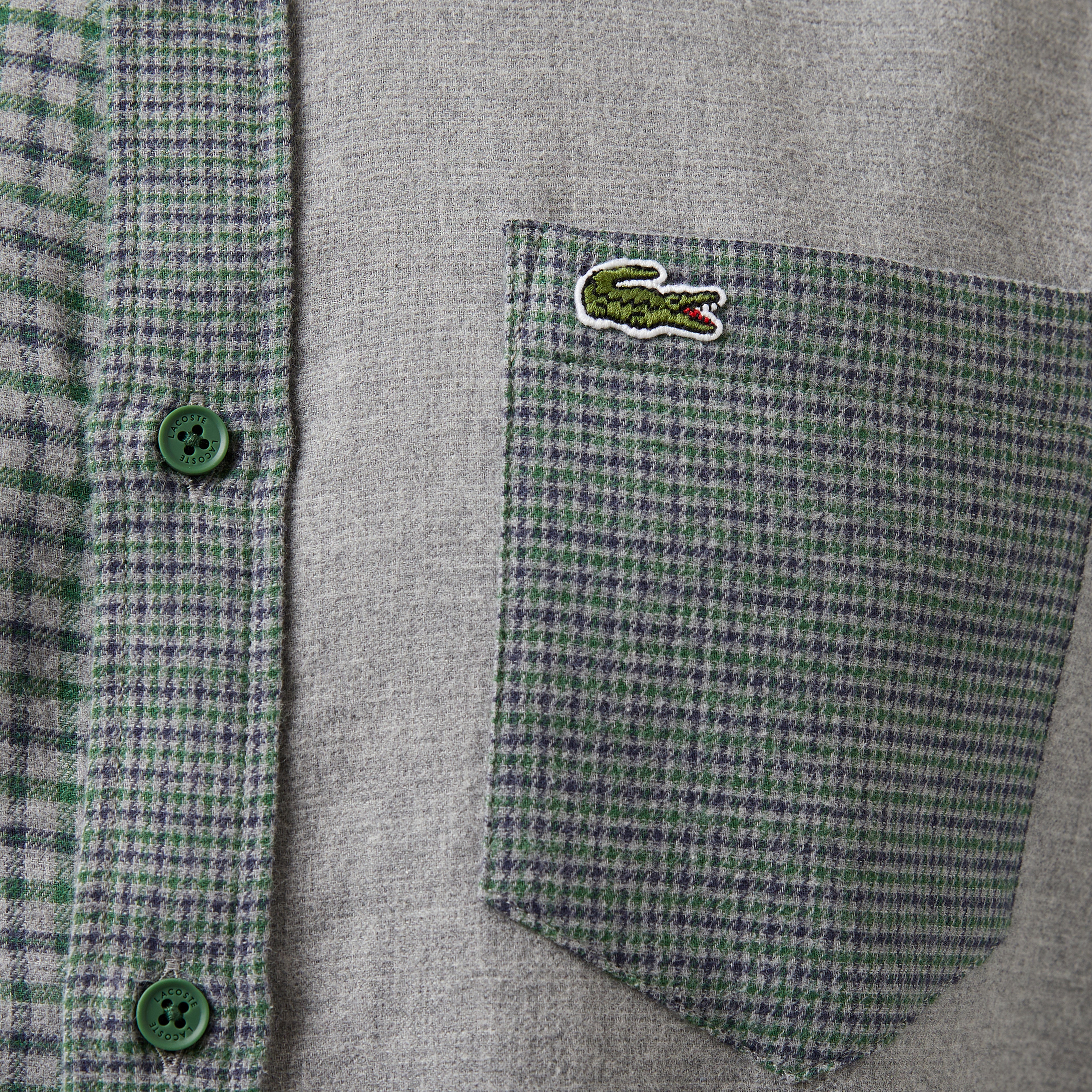 Erkek Regular Fit Ekose Koyu Yeşil Gömlek