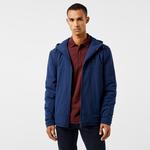 Erkek Relaxed Fit Kapüşonlu Lacivert Yağmurluk