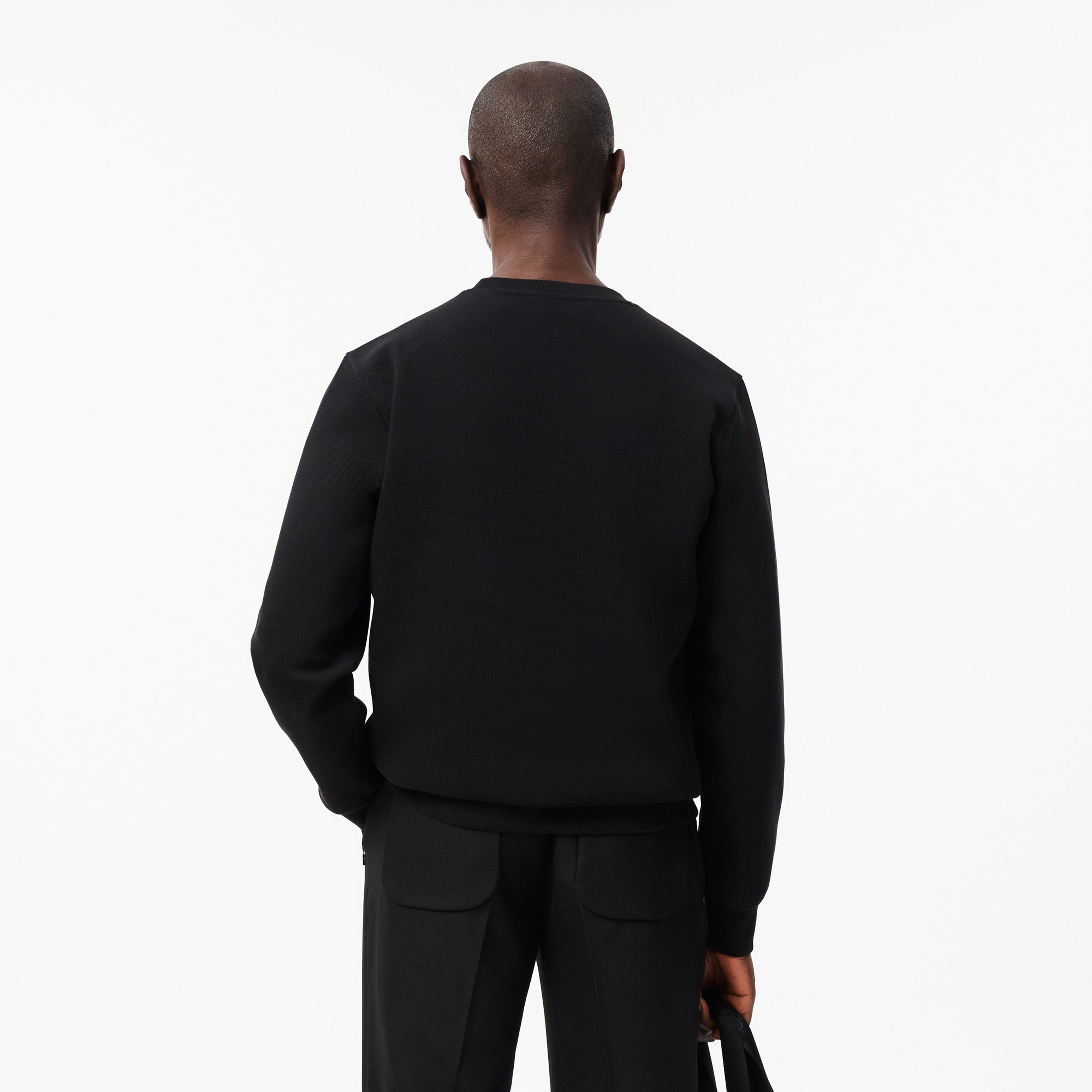 Erkek Classic Fit Bisiklet Yaka Siyah Sweatshirt