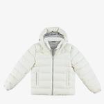 Erkek Regular Fit Kapüşonlu Beyaz Şişme Mont