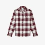 Kadın Regular Fit Ekose Bordo Gömlek