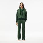 Kadın Regular Fit Kapüşonlu Monogram Koyu Yeşil Sweatshirt