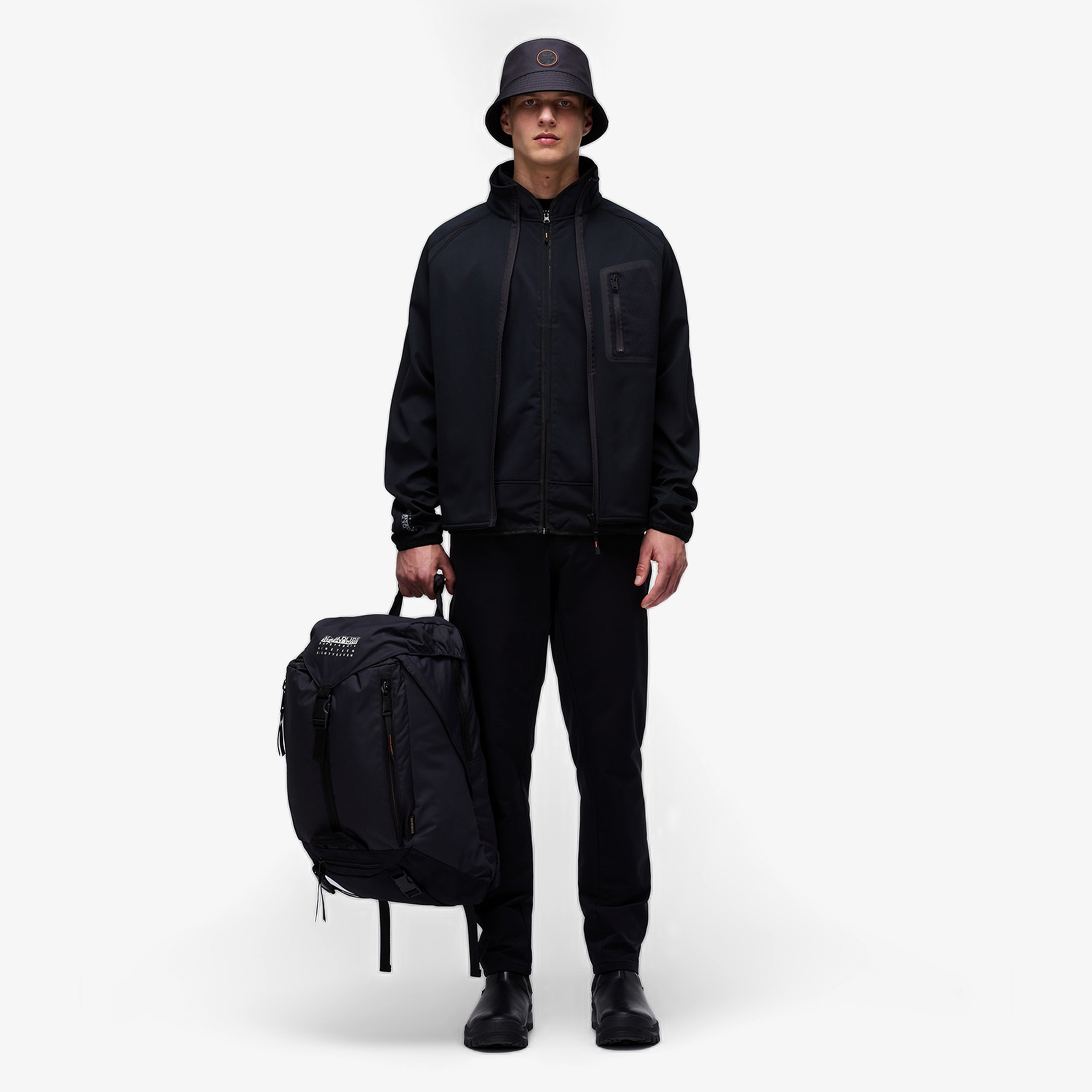 Napapijri B-Lorze FZ Stand Erkek Siyah Sweatshirt