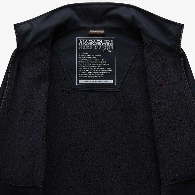 Napapijri B-Lorze FZ Stand Erkek Siyah Sweatshirt