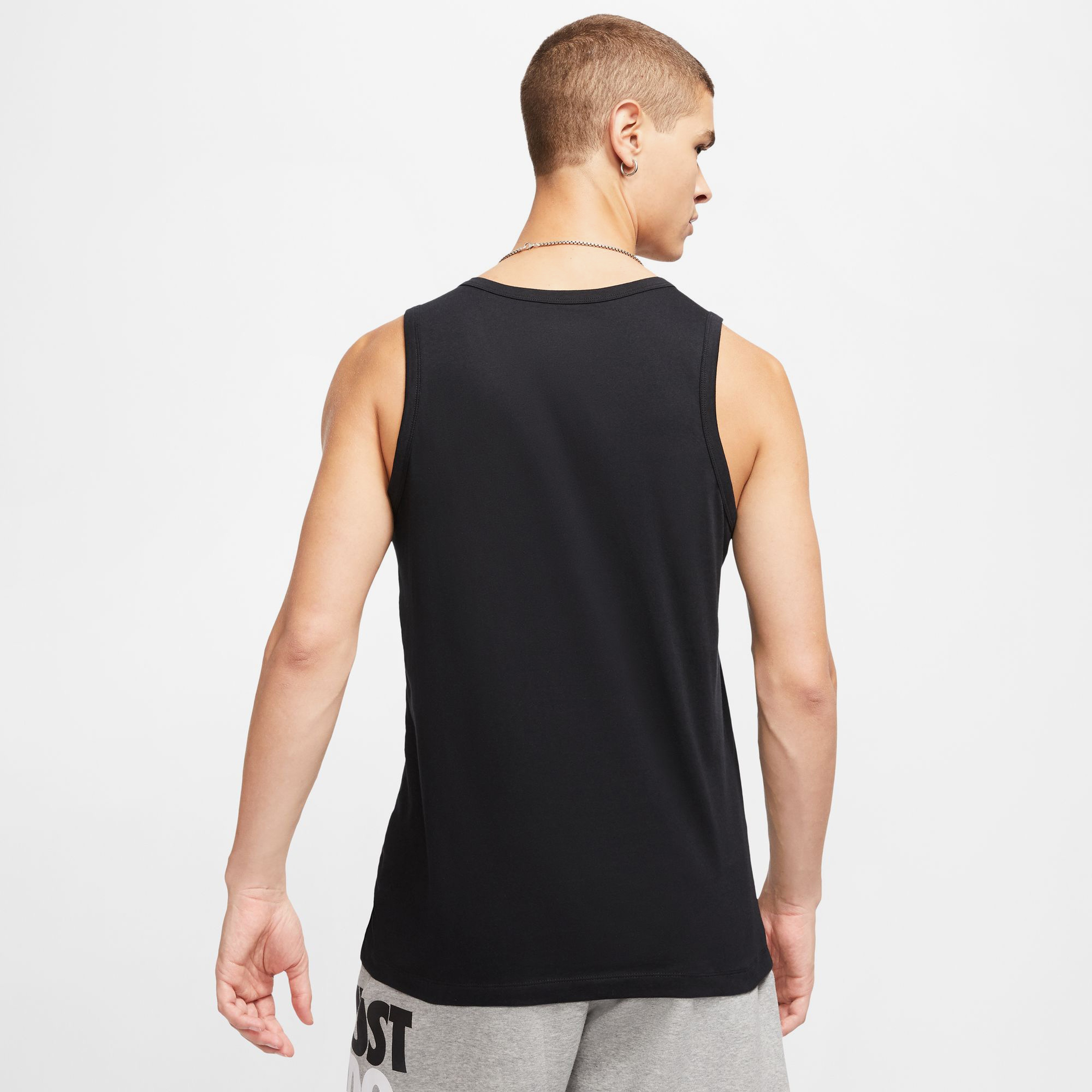 Nike Sportswear Club - Tank Erkek Siyah Kolsuz T-Shirt