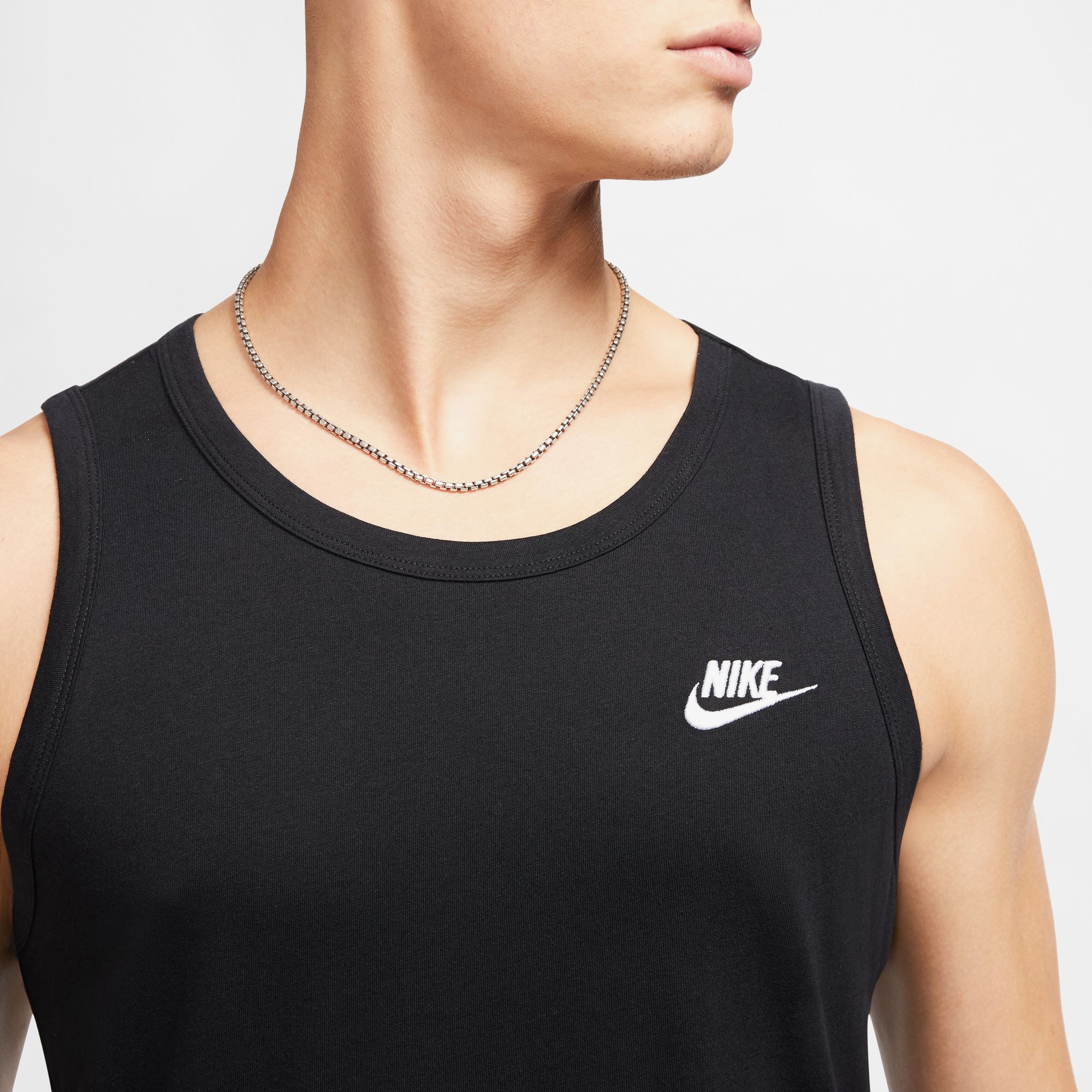 Nike Sportswear Club - Tank Erkek Siyah Kolsuz T-Shirt