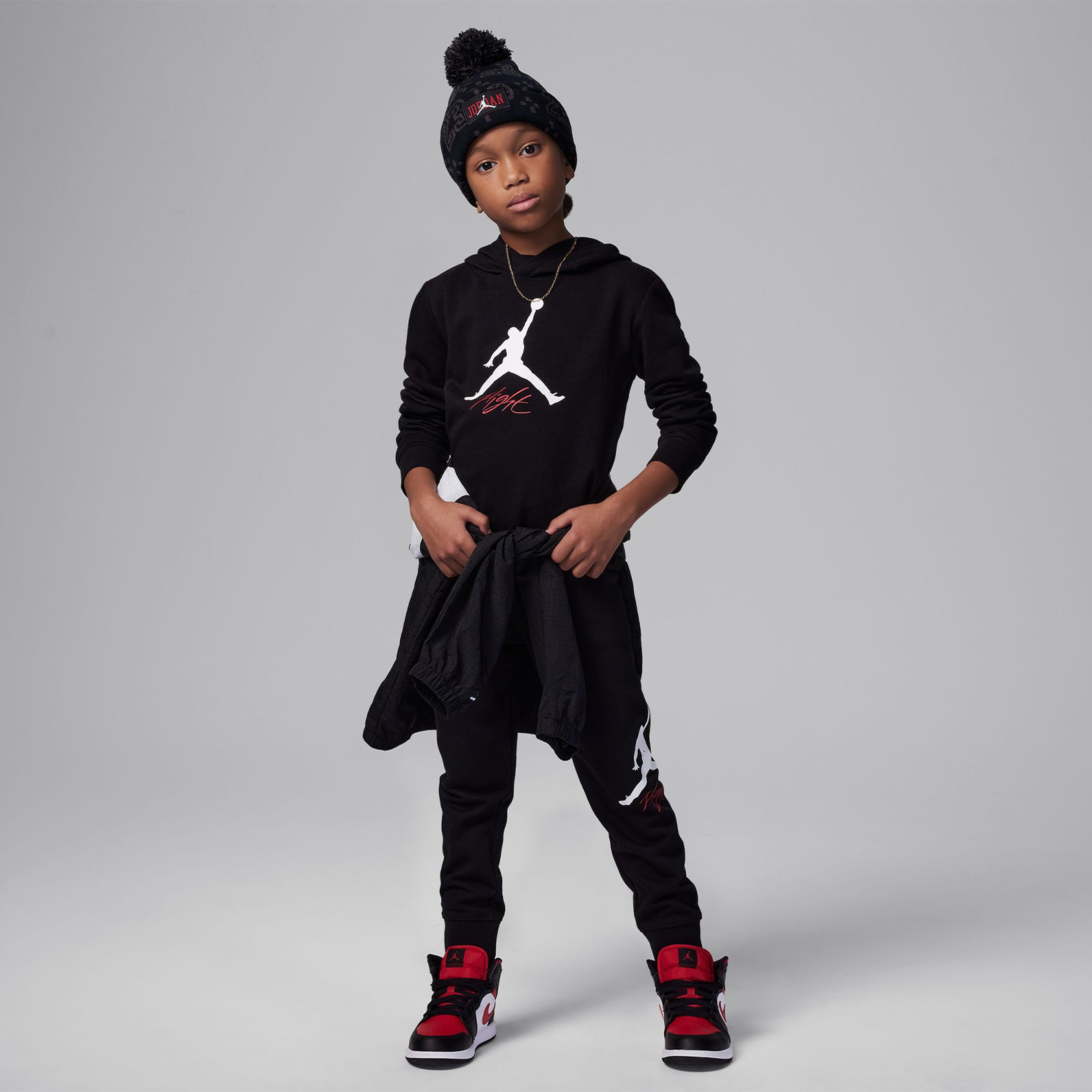 Jordan Jdb Jumpman Flight Ft Po Set Çocuk Siyah Eşofman Takımı