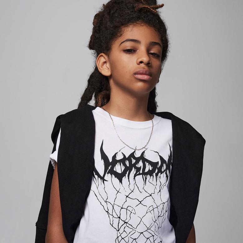 Jordan Sport Crew Çocuk Beyaz Günlük T-Shirt