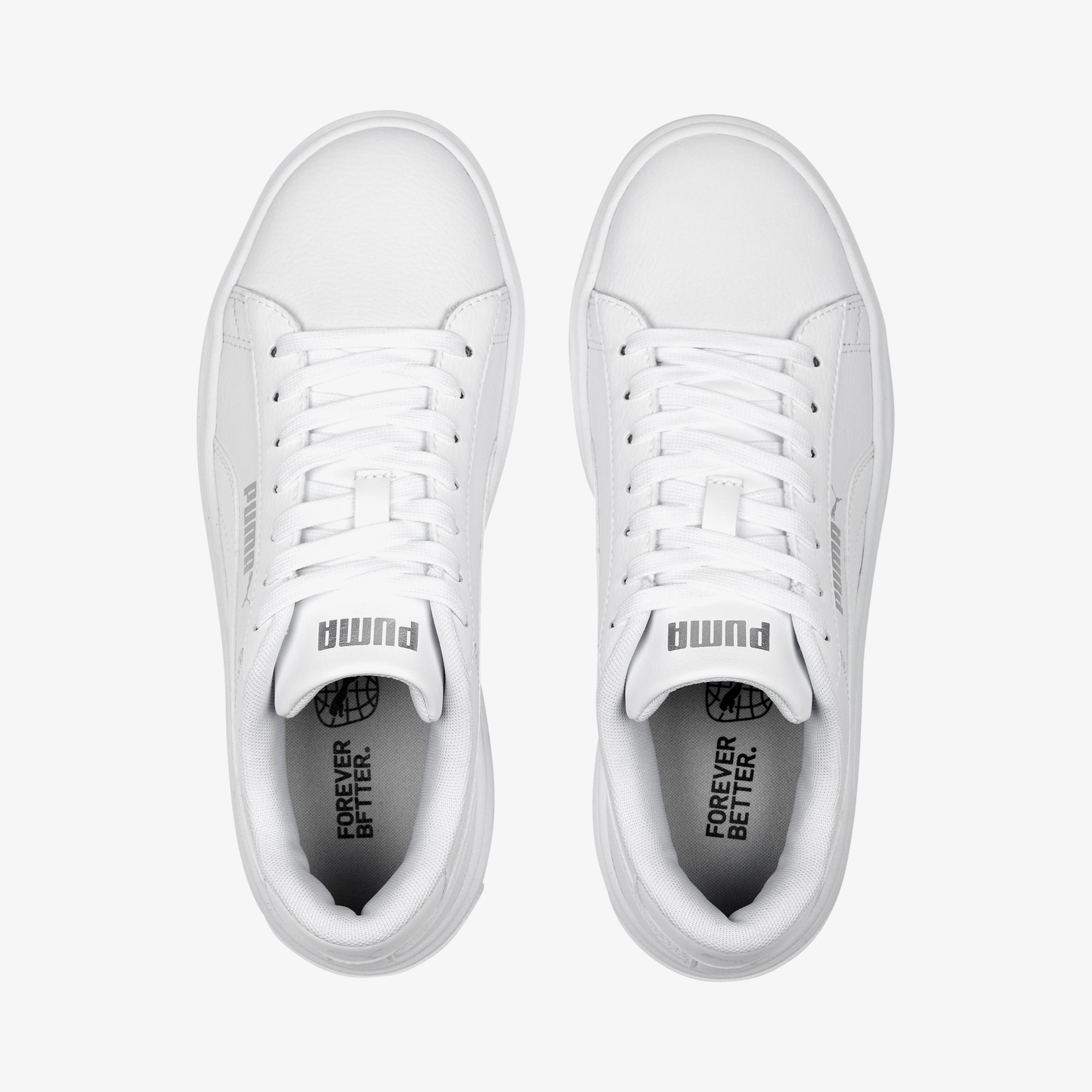 Puma Smash Platform V3 Kadın Beyaz Sneaker