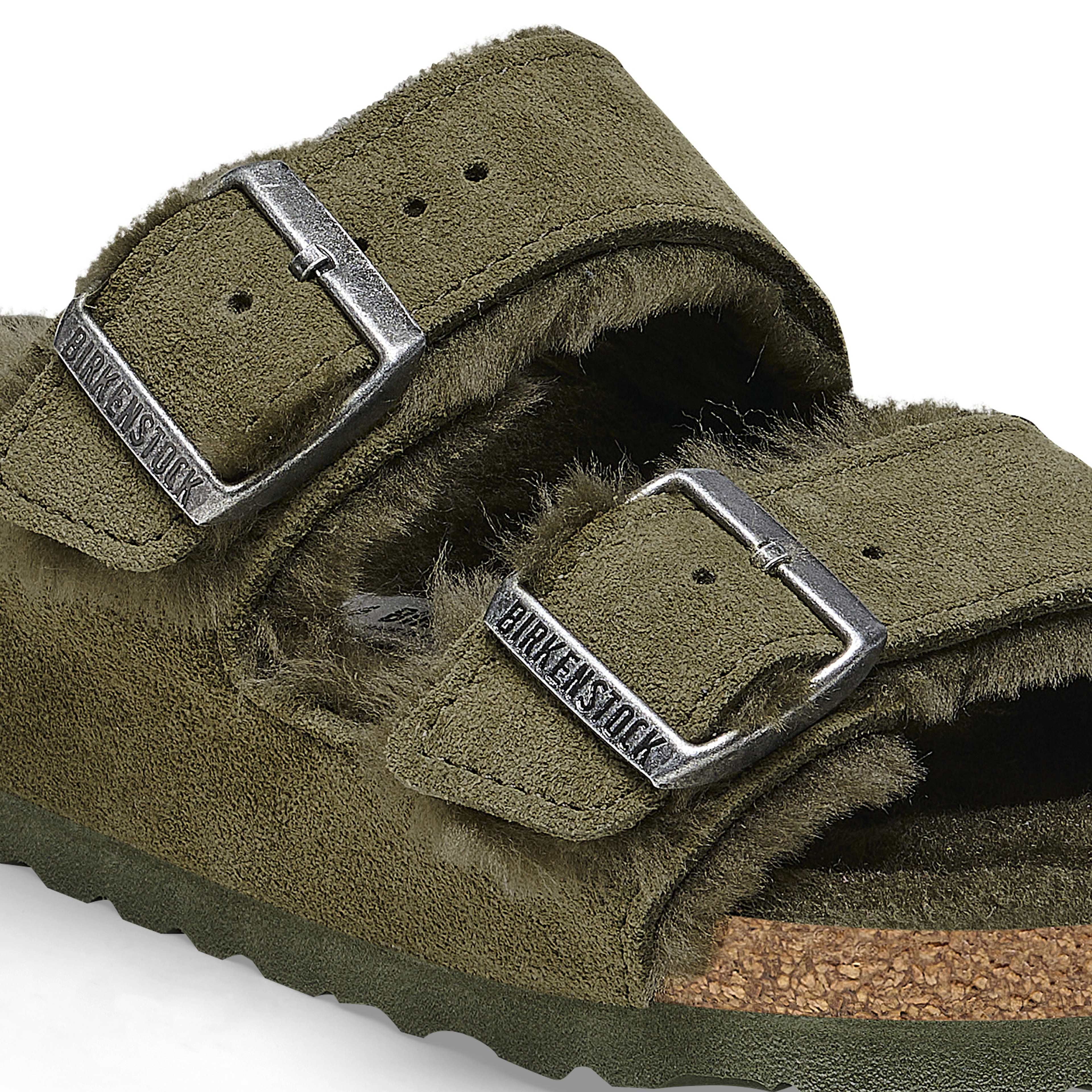 Birkenstock Arizona Shearling Kadın Yeşil Terlik