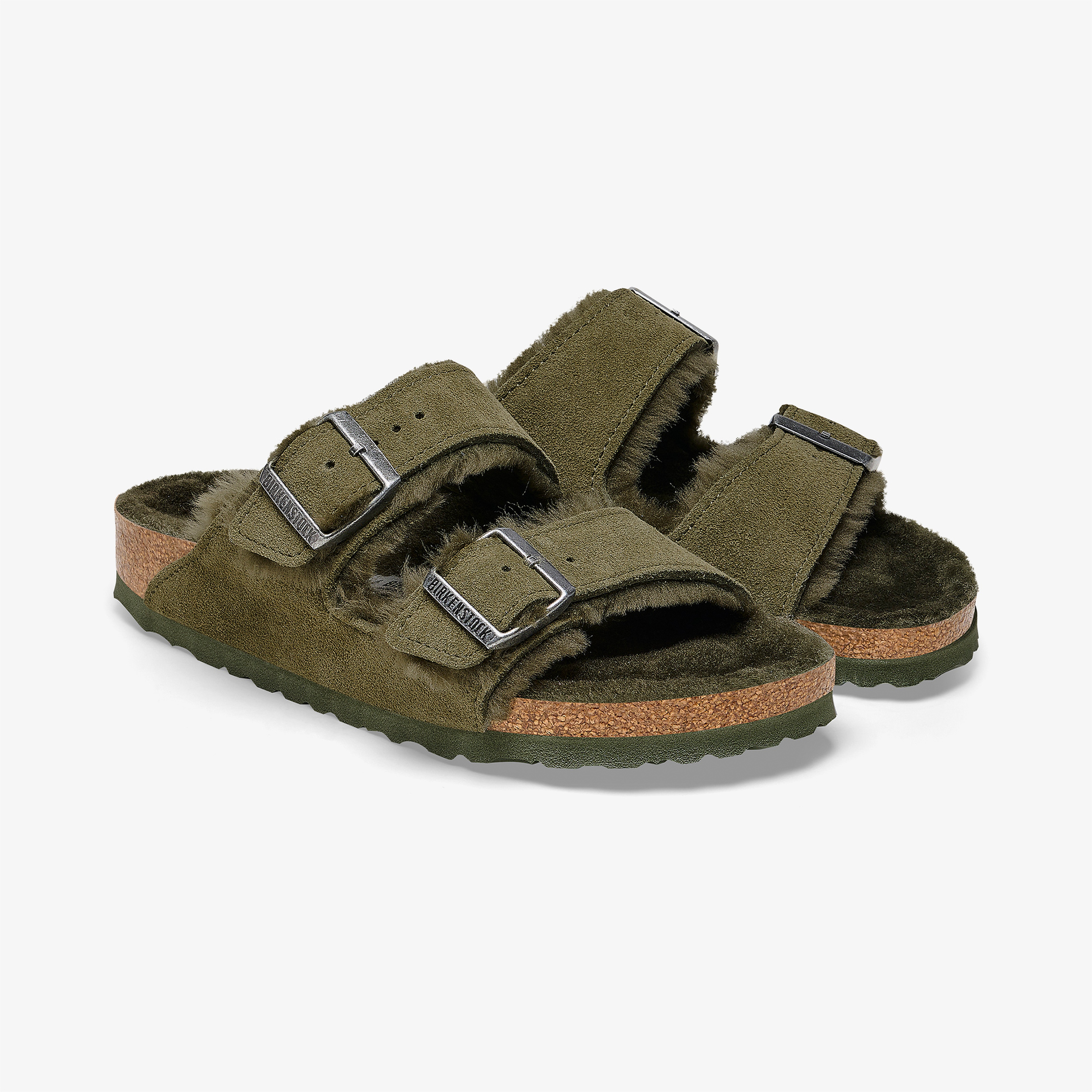 Birkenstock Arizona Shearling Kadın Yeşil Terlik