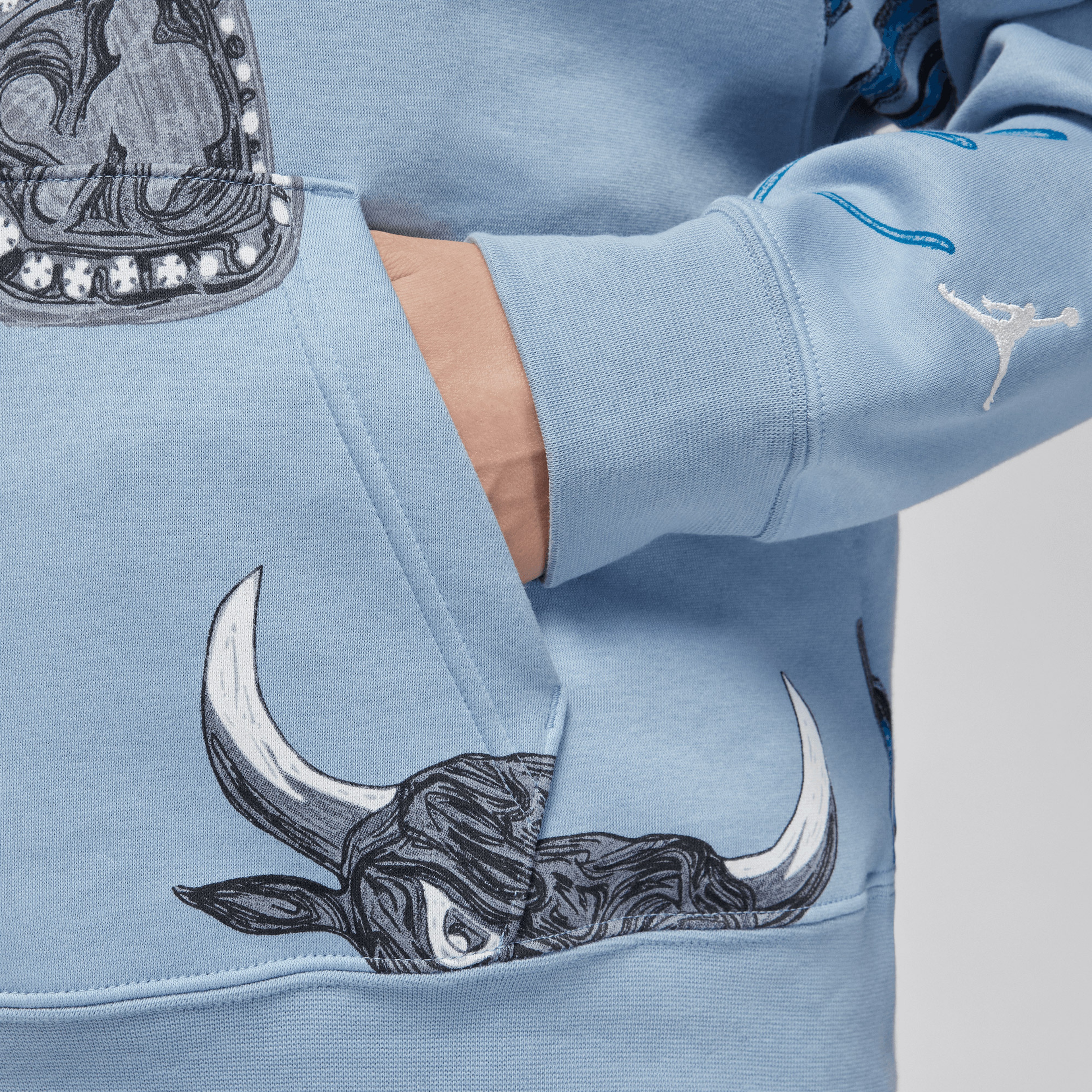 Nike Long Sleeve Top Kadın Mavi Hoodie