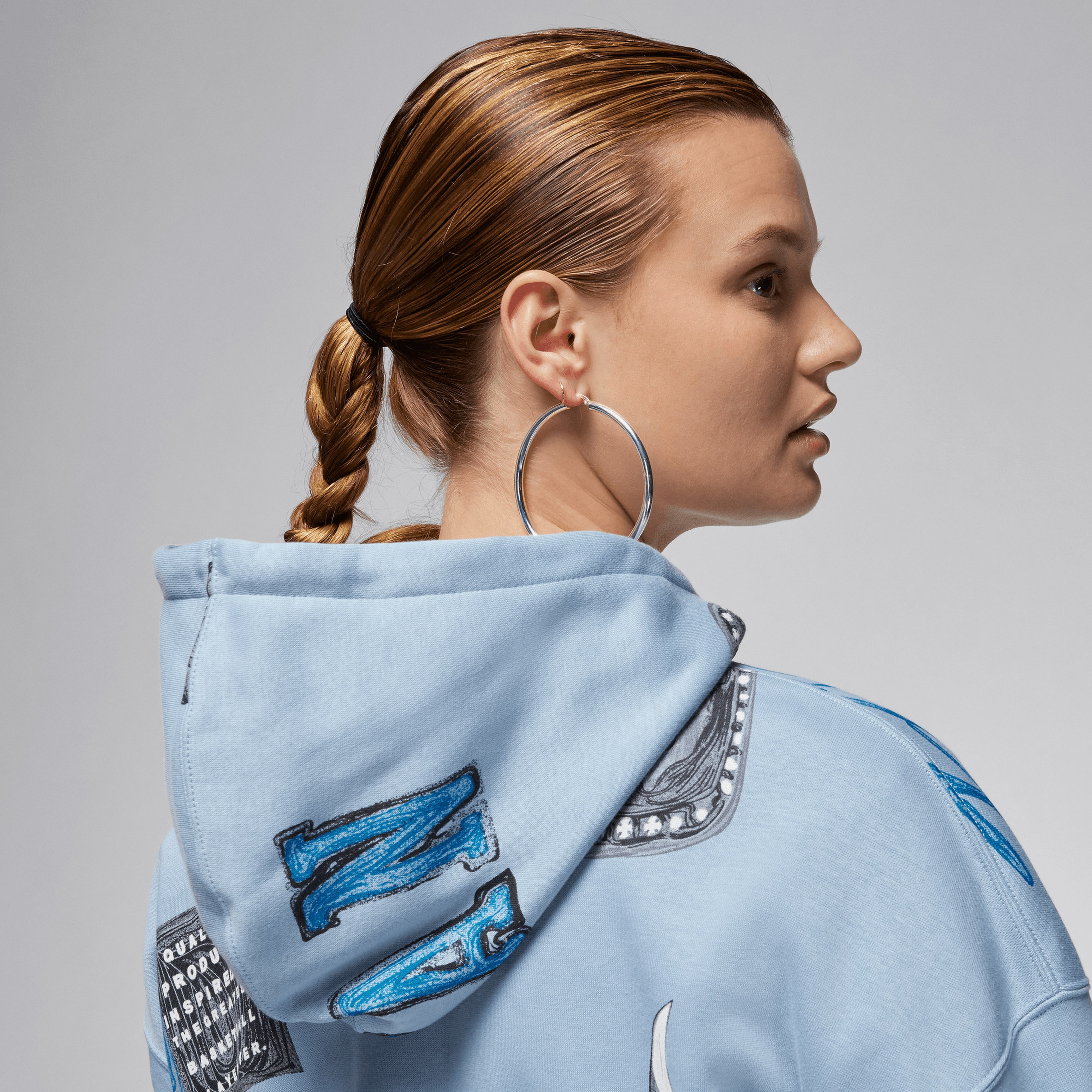 Nike Long Sleeve Top Kadın Mavi Hoodie