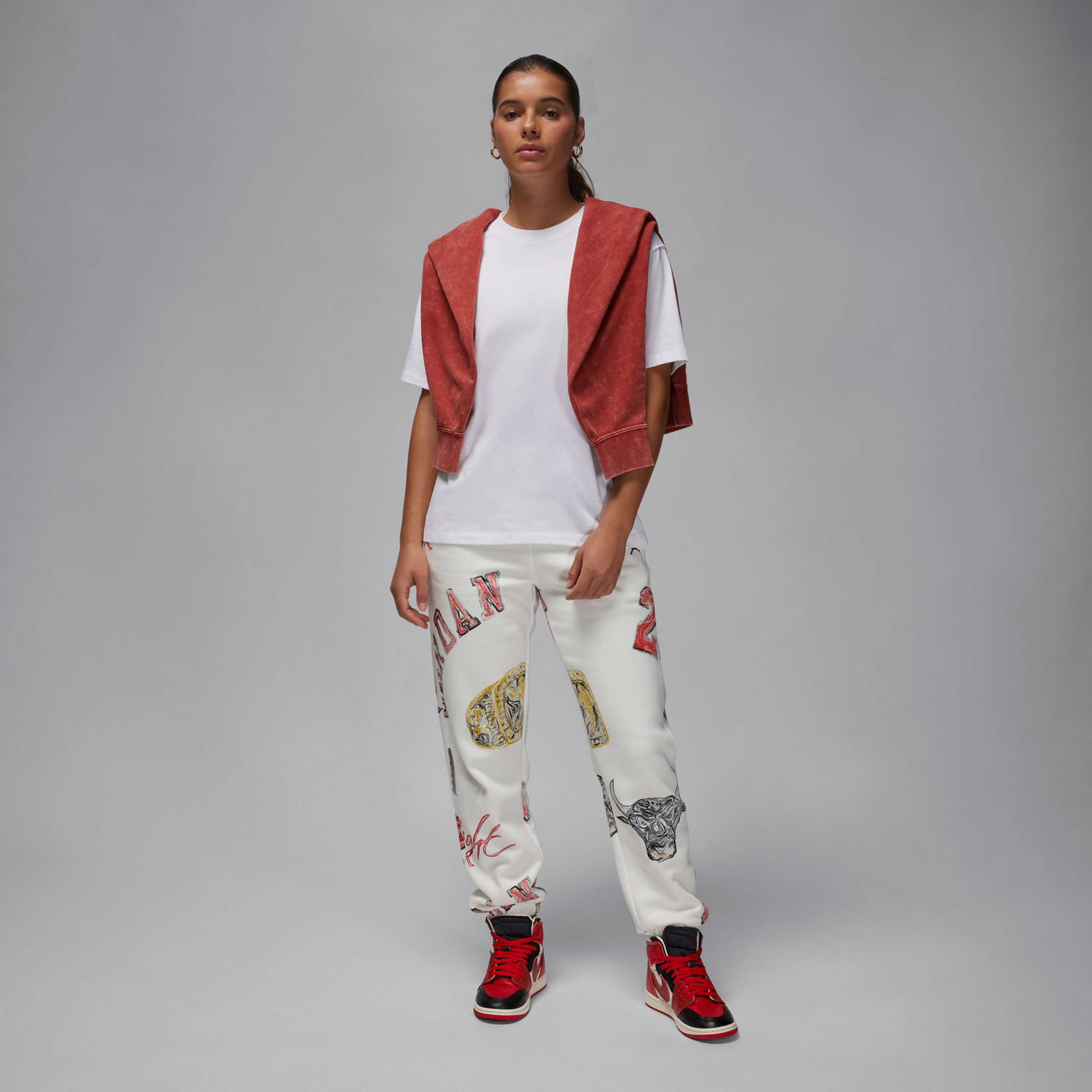 Nike Full Length Kadın Krem Eşofman Altı