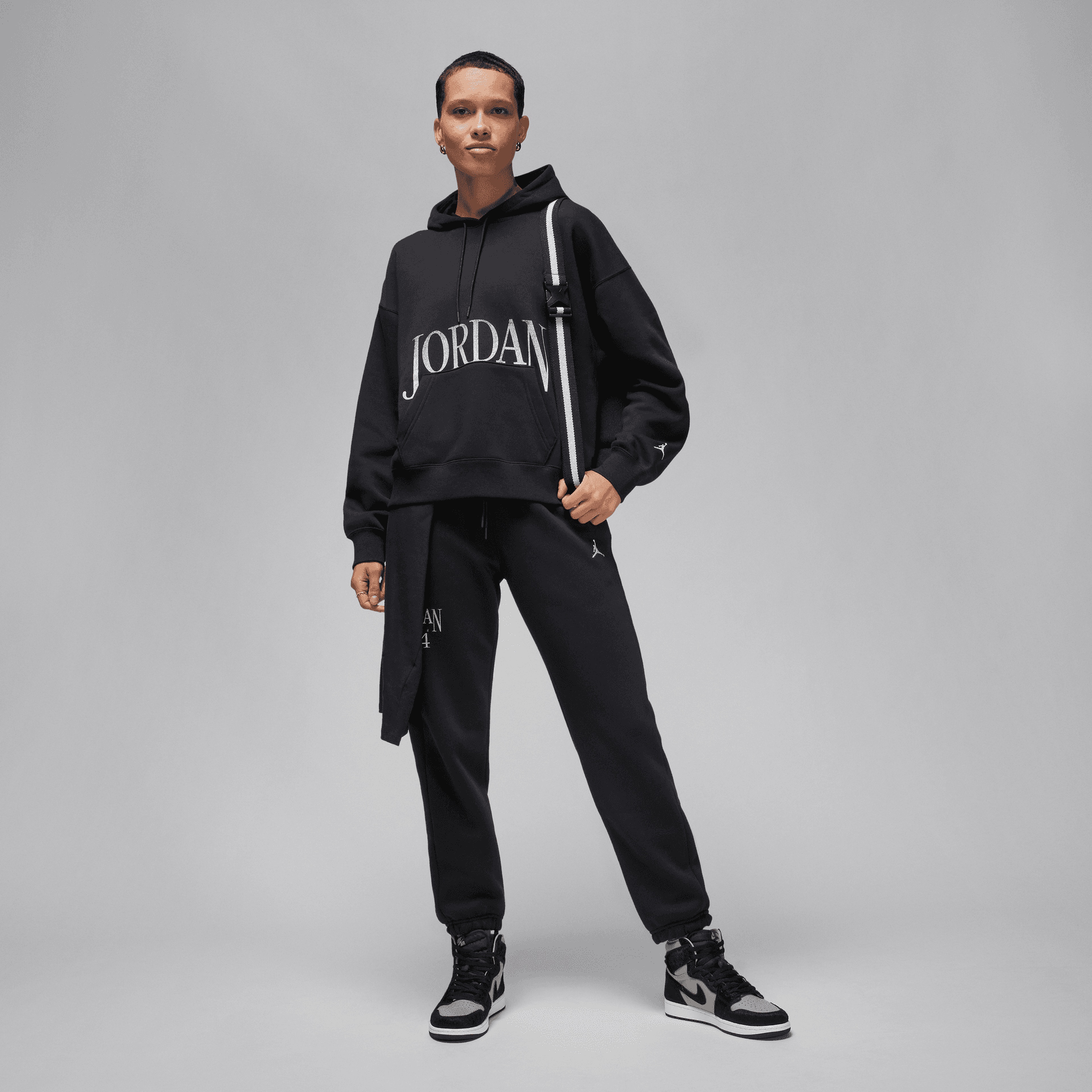 Jordan Brooklyn Fleece Kadın Siyah Hoodie