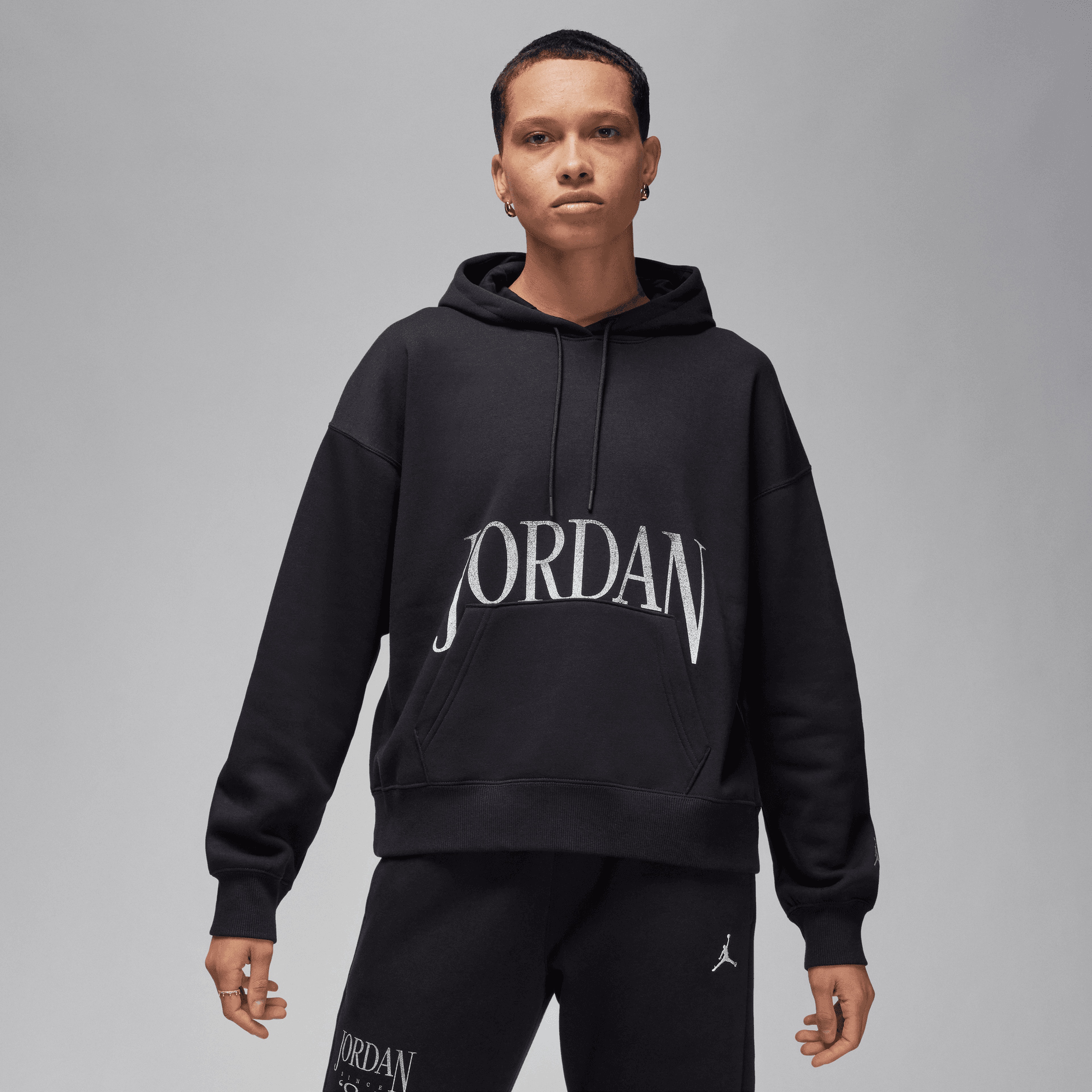 Jordan Brooklyn Fleece Kadın Siyah Hoodie