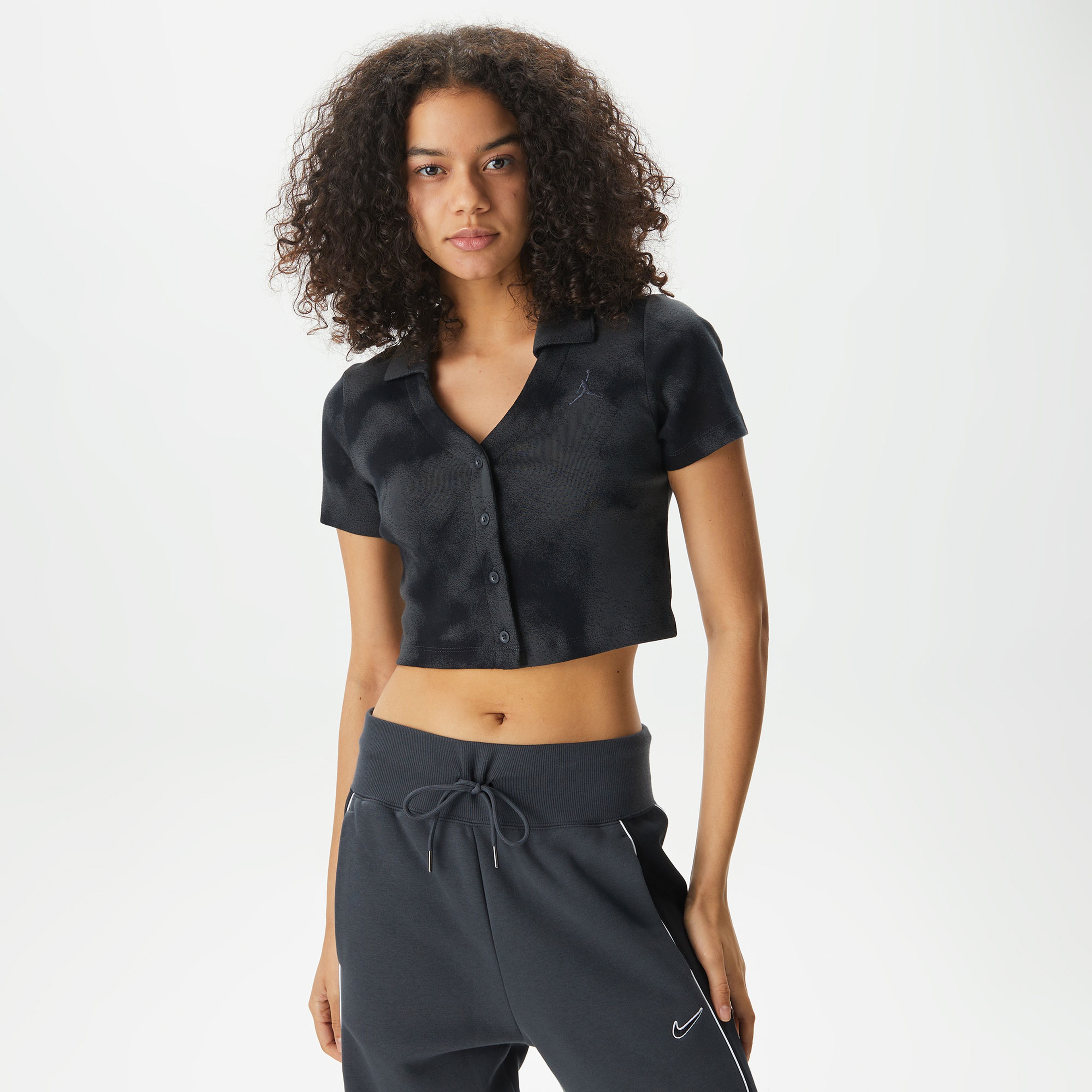 Jordan Sleeve Top Kadın Gri T-Shirt