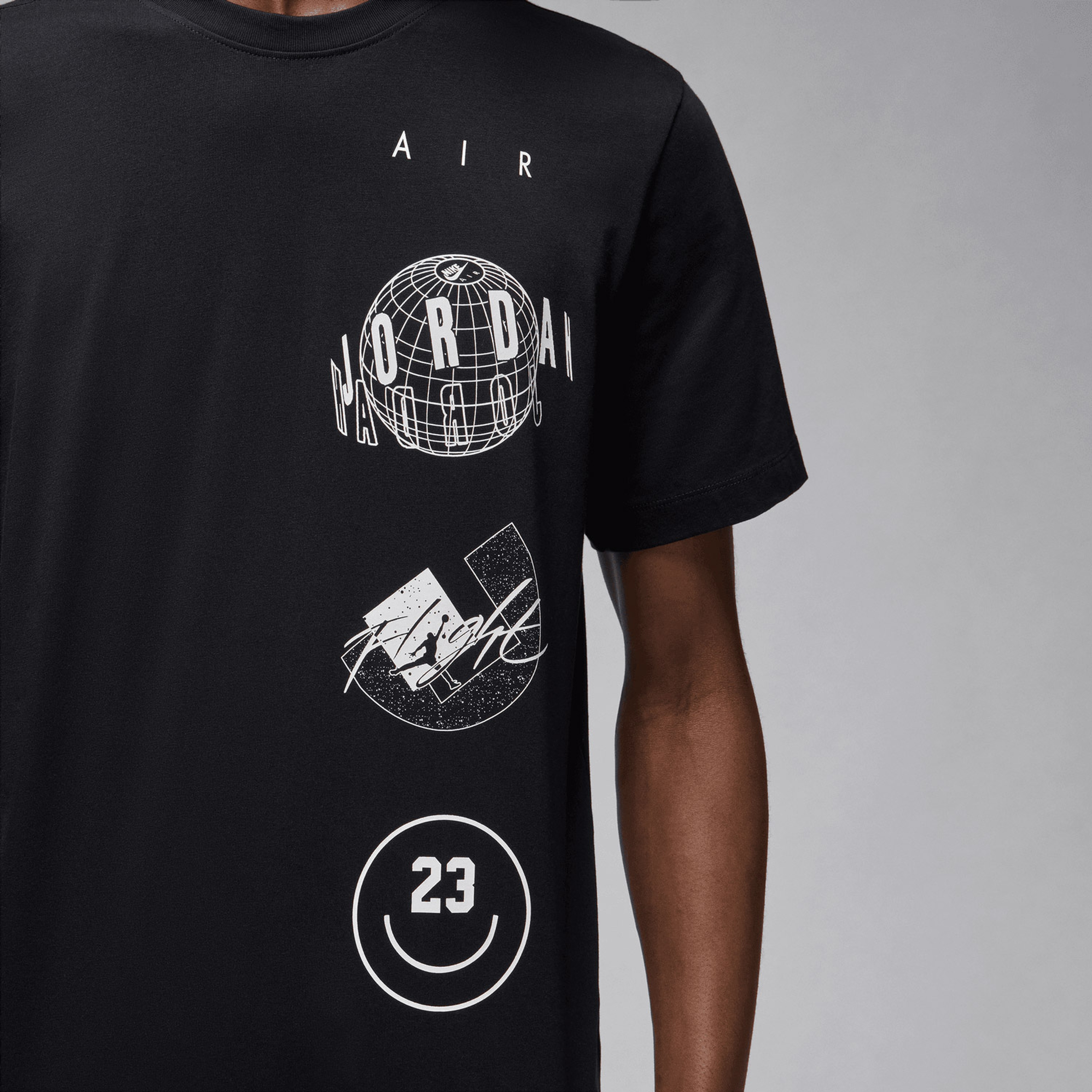 Jordan Brand Logo Stack Ss Crw Erkek Siyah T-Shirt