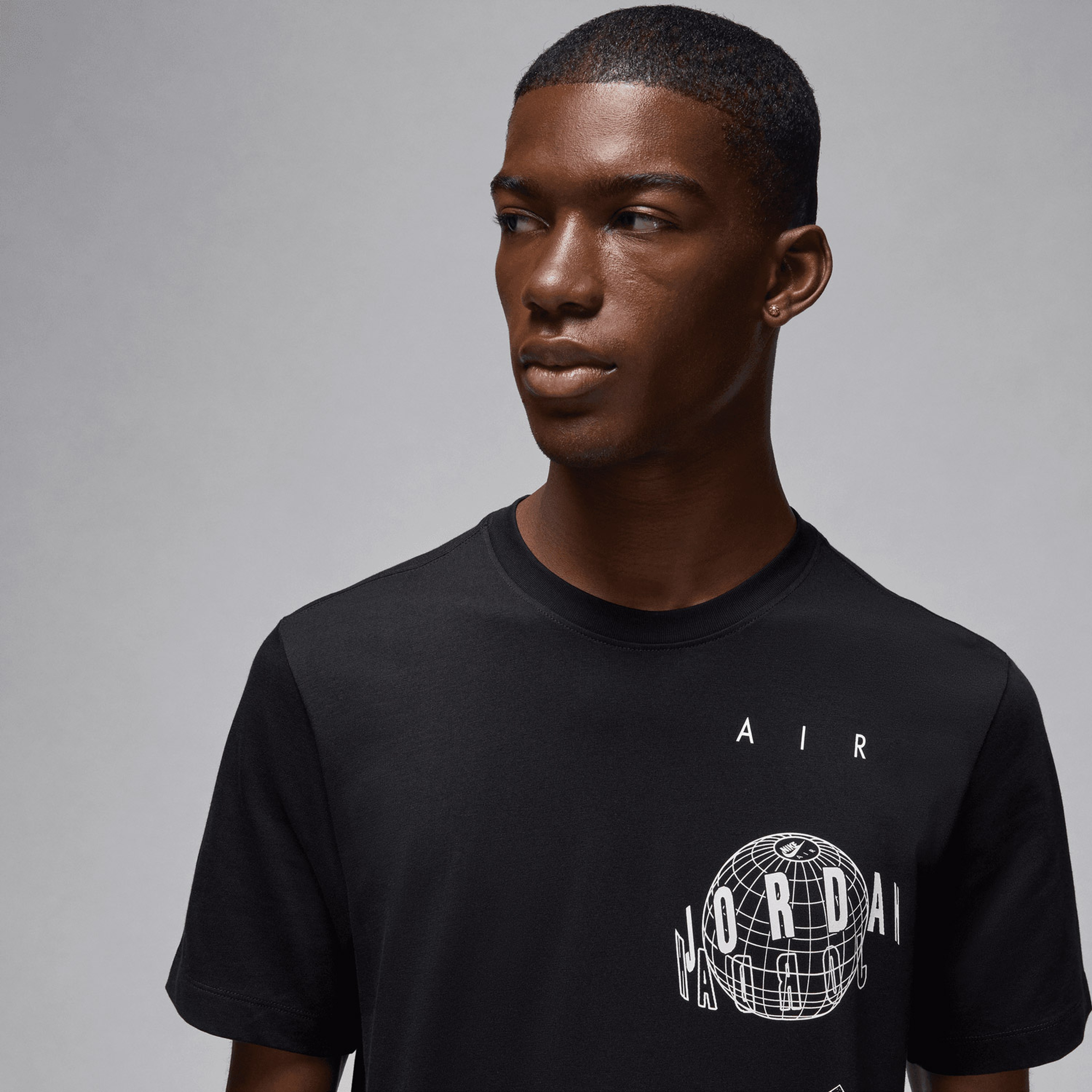 Jordan Brand Logo Stack Ss Crw Erkek Siyah T-Shirt
