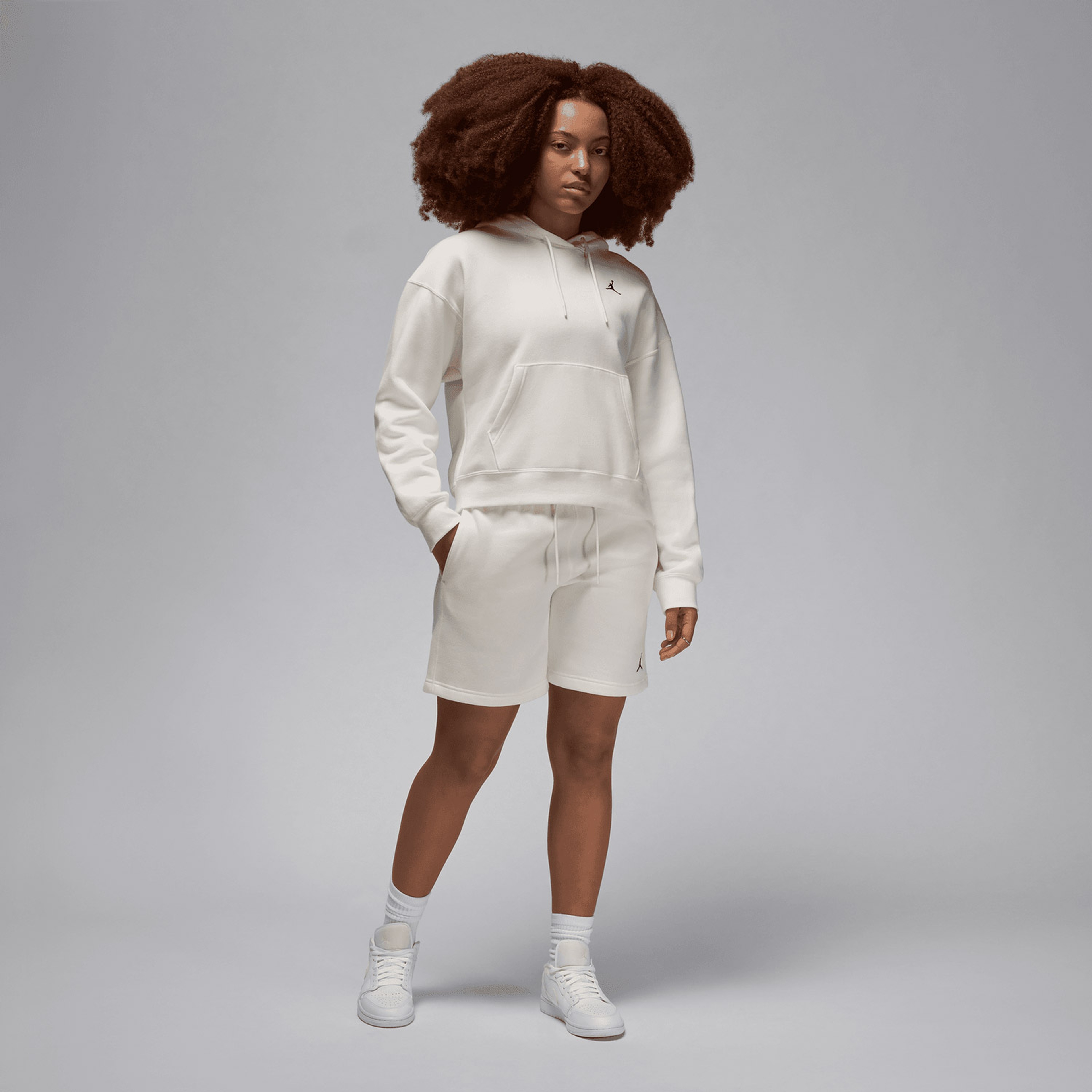 Jordan Brkln Flc 2 Kadın Krem Şort