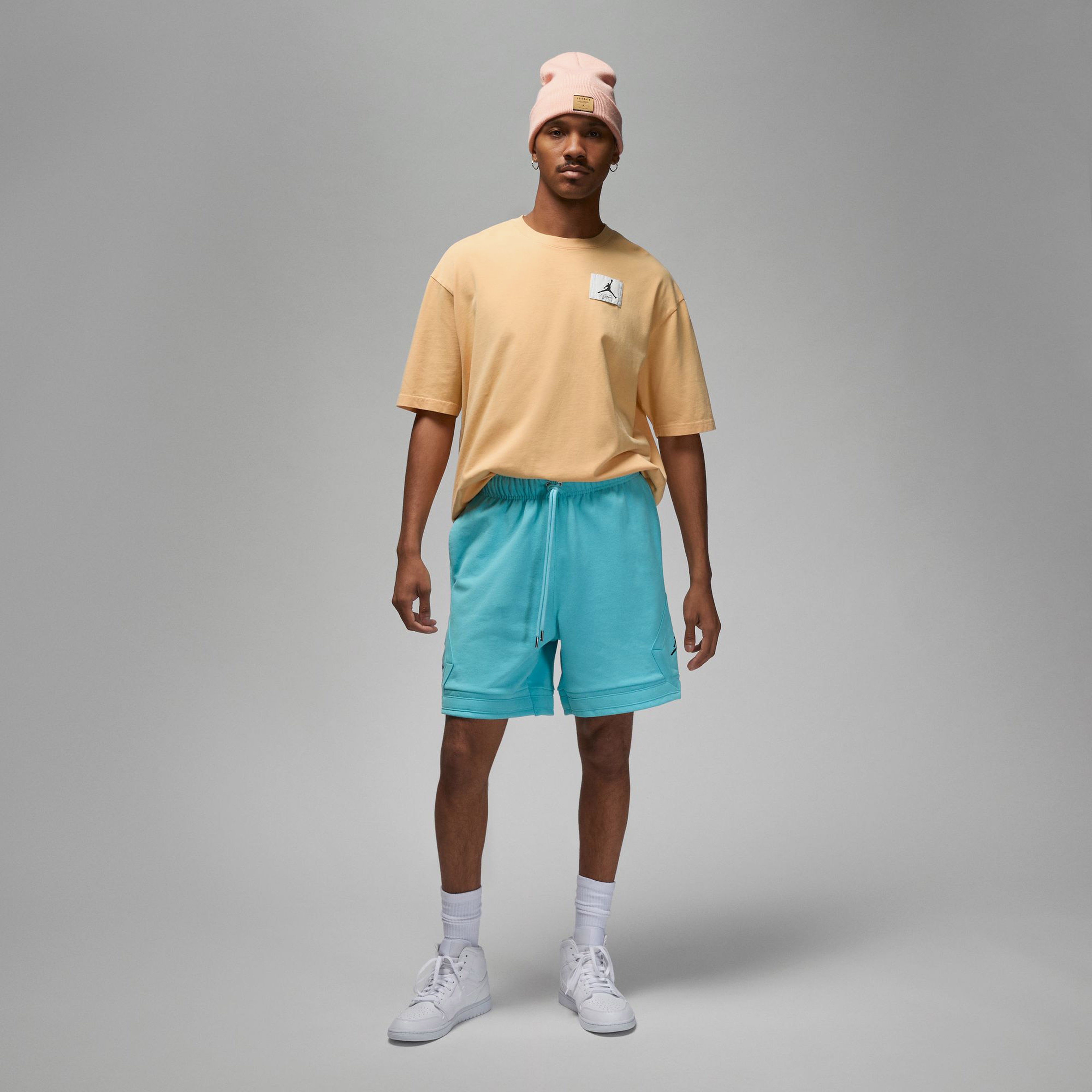 Jordan Flight Essential Wsh Oversize Crew Erkek Bej T-Shirt