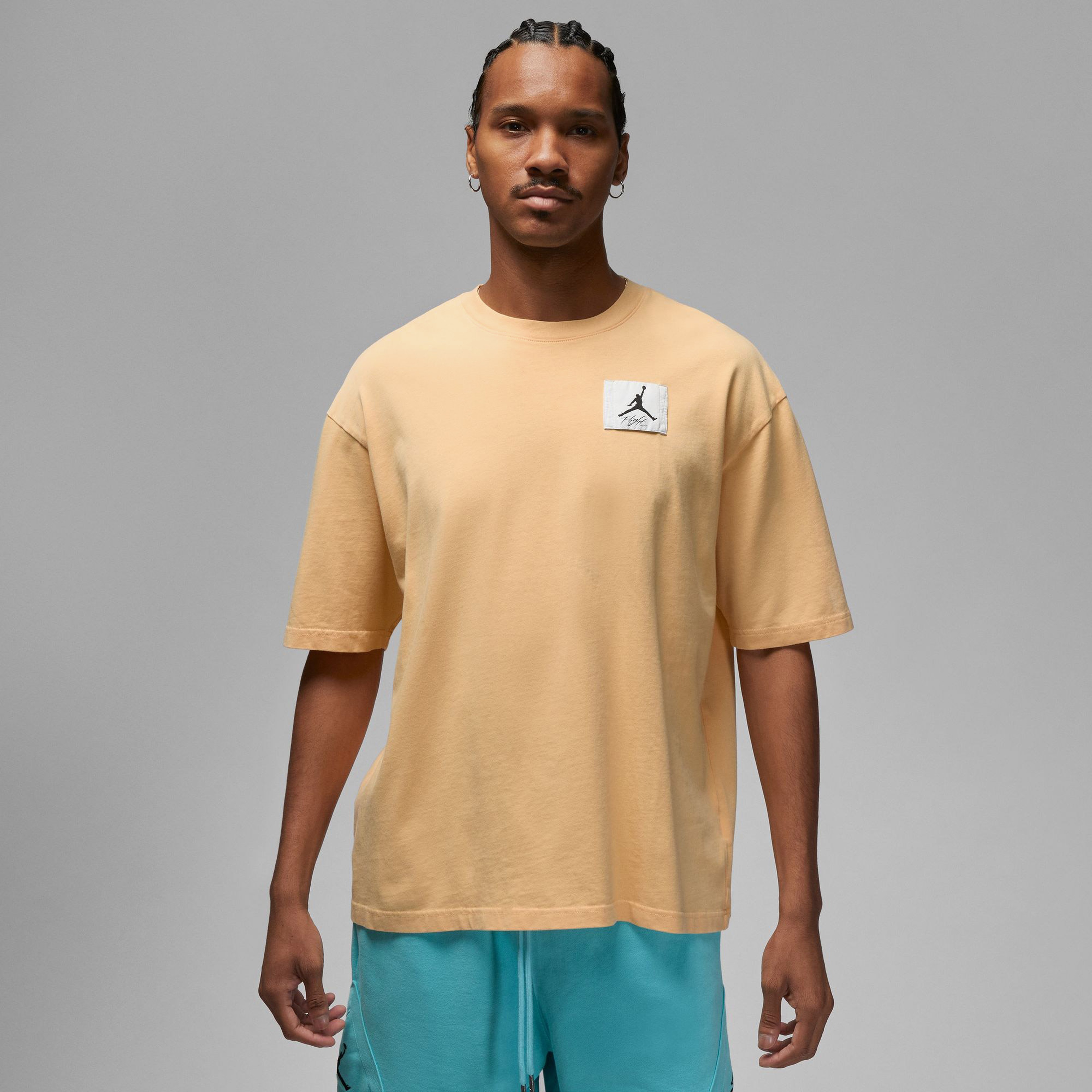 Jordan Flight Essential Wsh Oversize Crew Erkek Bej T-Shirt