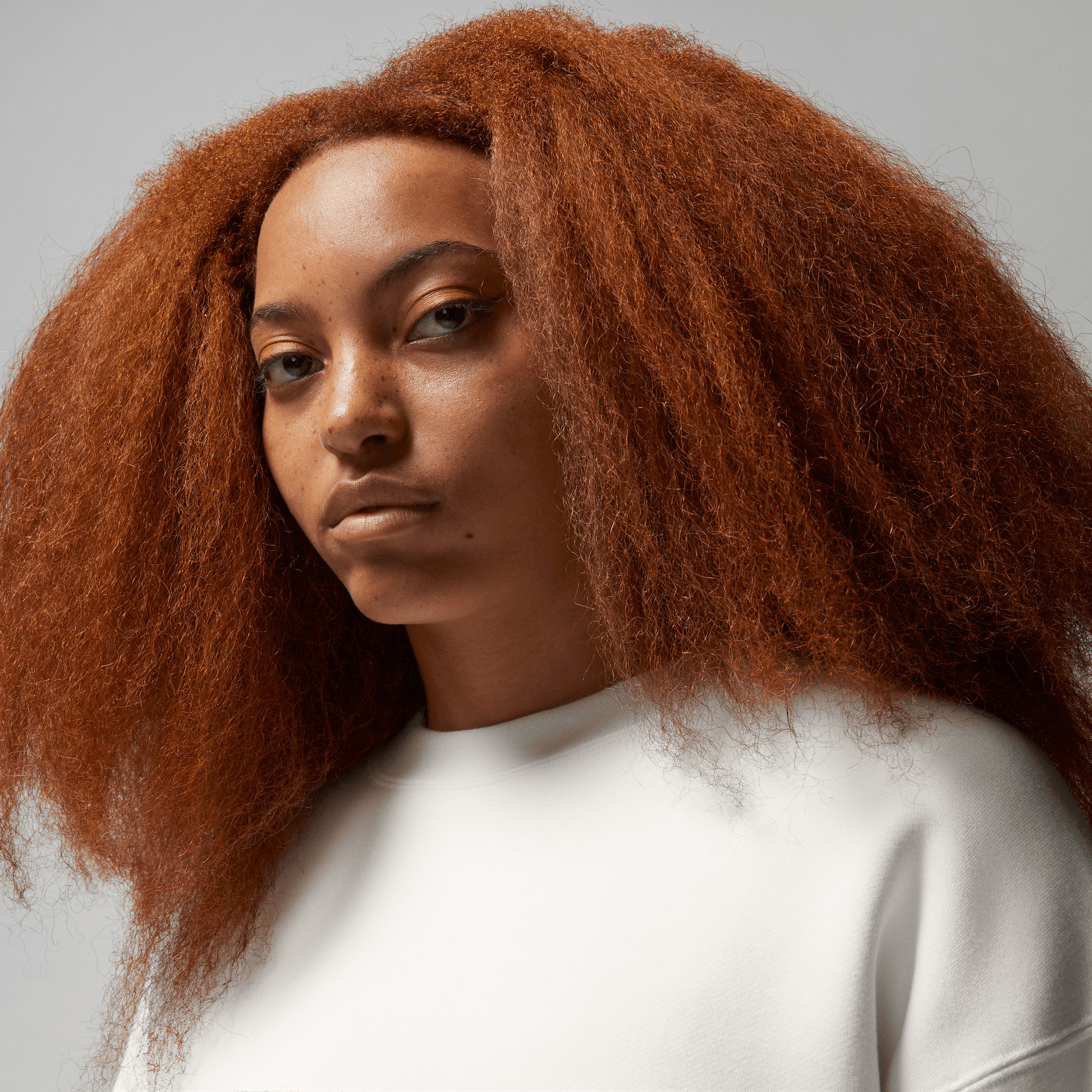 Jordan Flight Fleece Crew Kadın Beyaz Sweatshirt