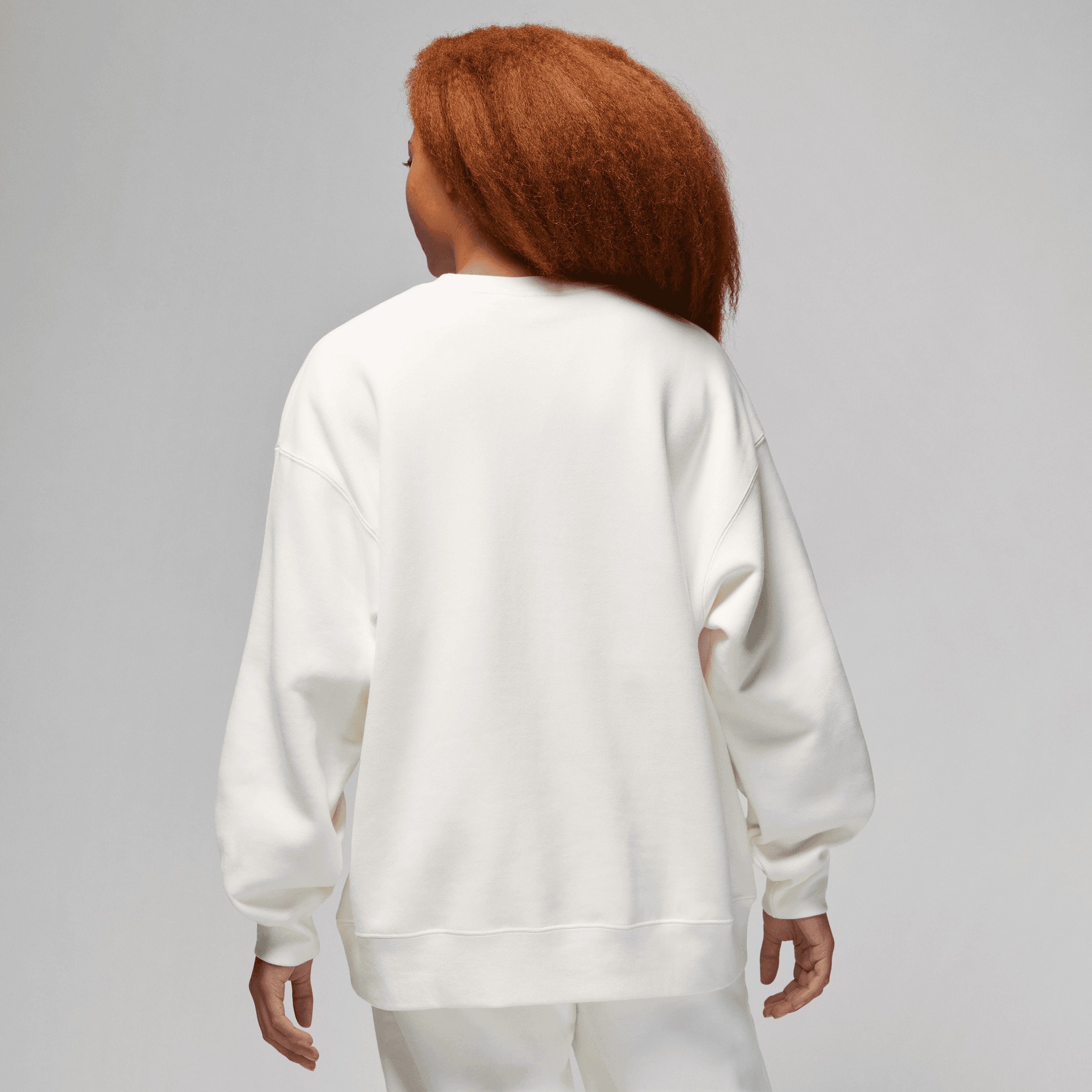 Jordan Flight Fleece Crew Kadın Beyaz Sweatshirt