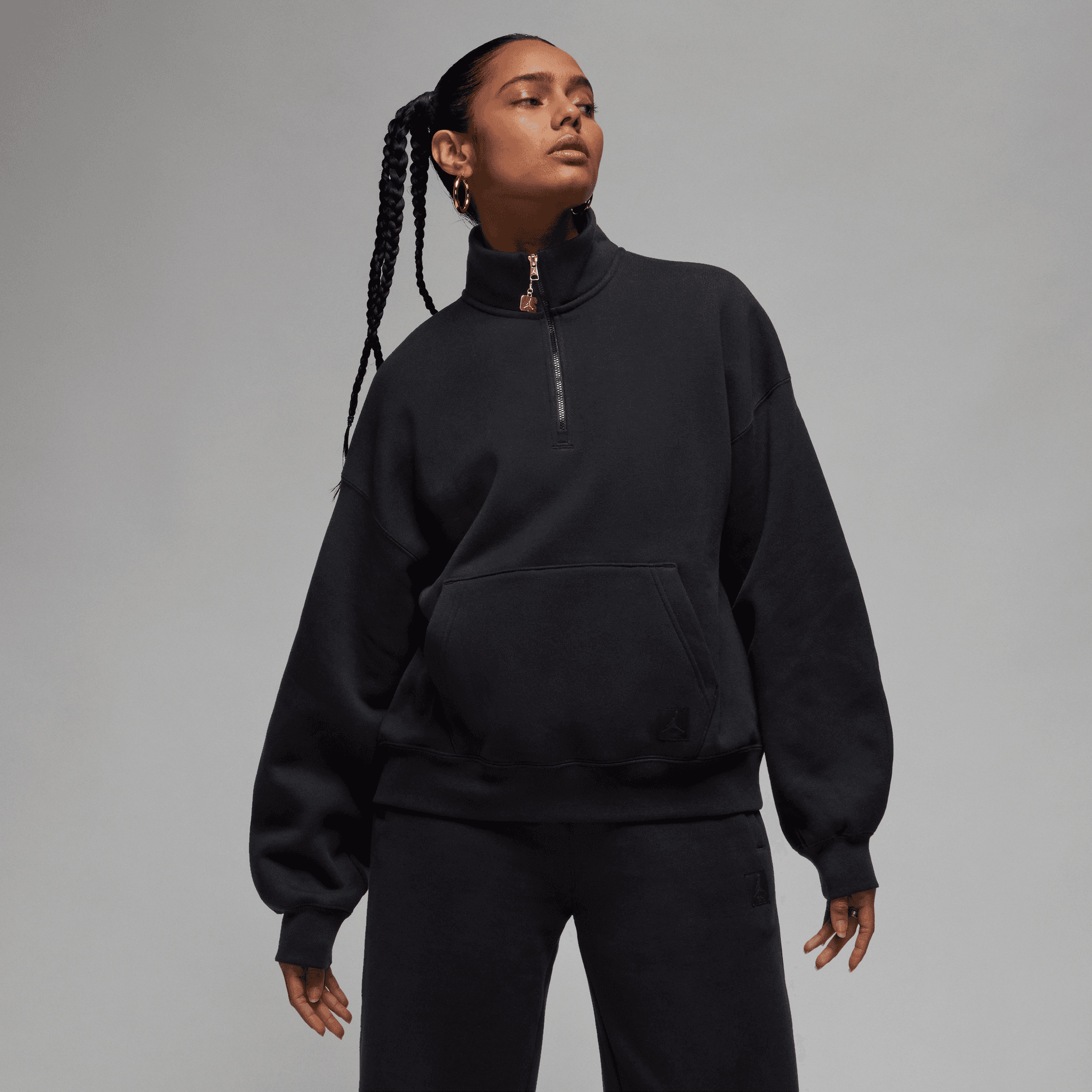 Jordan Flight Fleece Kadın Siyah Sweatshirt
