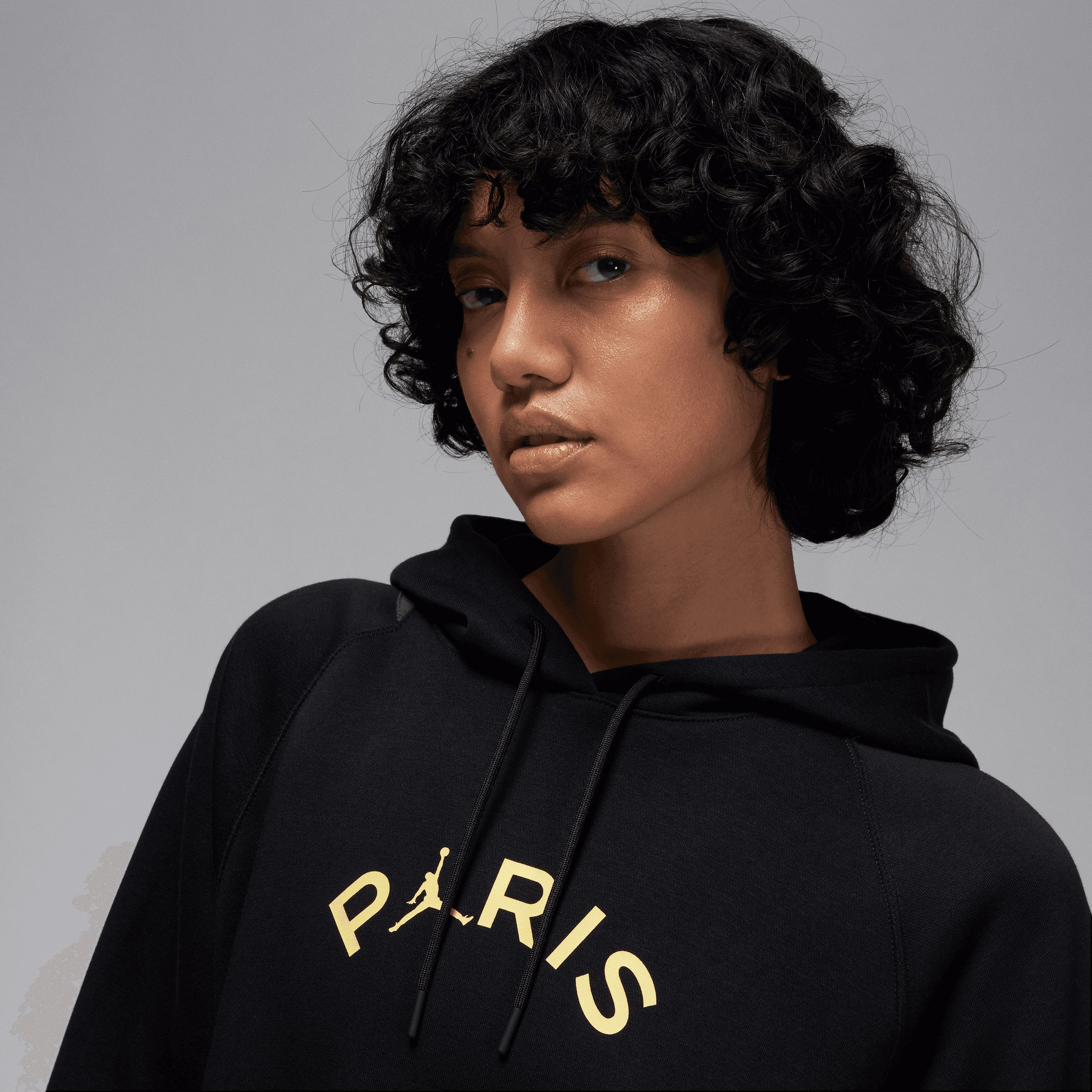 Nike Paris Saint-Germain Brooklyn Fleece Kadın Siyah/Gri Hoodie